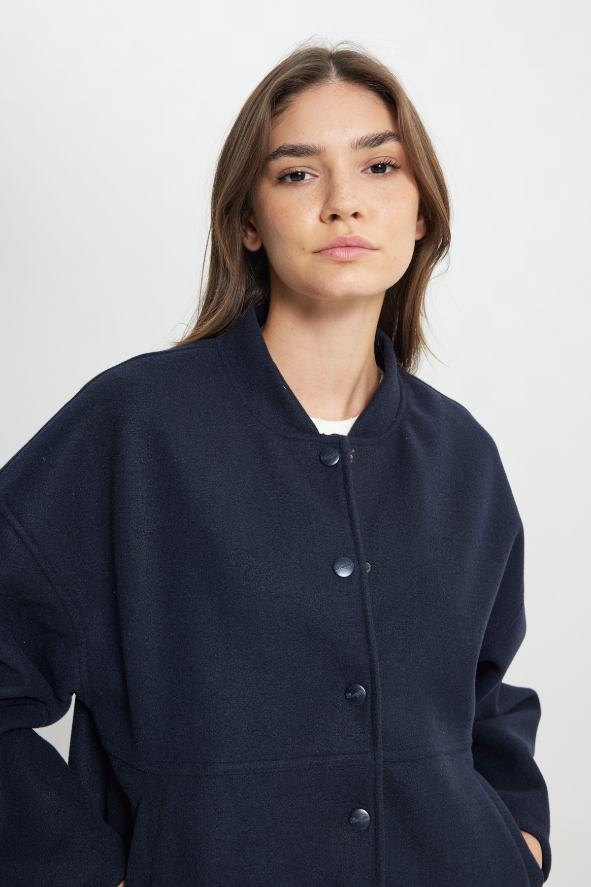 Wrangler Loose Fit Rahat Kesim Lacivert Bomber Ceket görsel 5