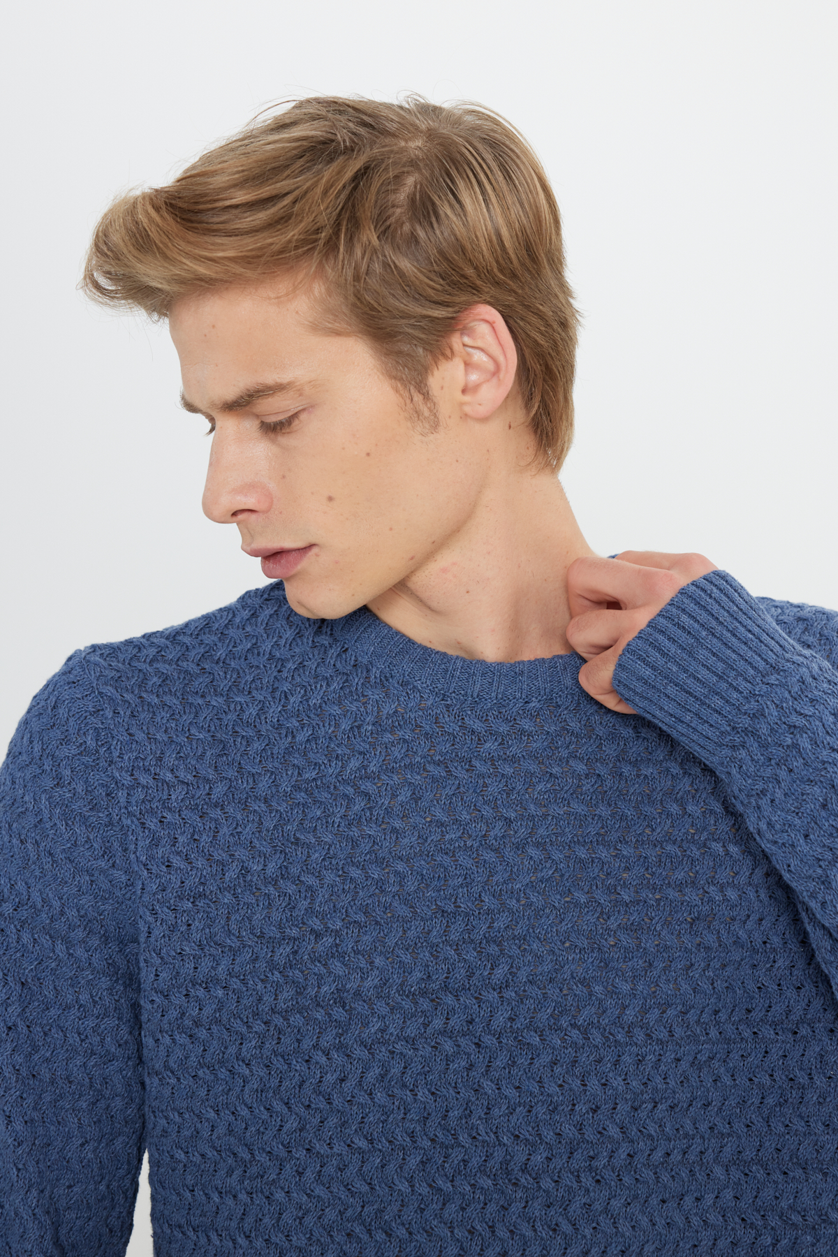 Wrangler Regular Fit Bisiklet Yaka Lacivert Triko görsel 4