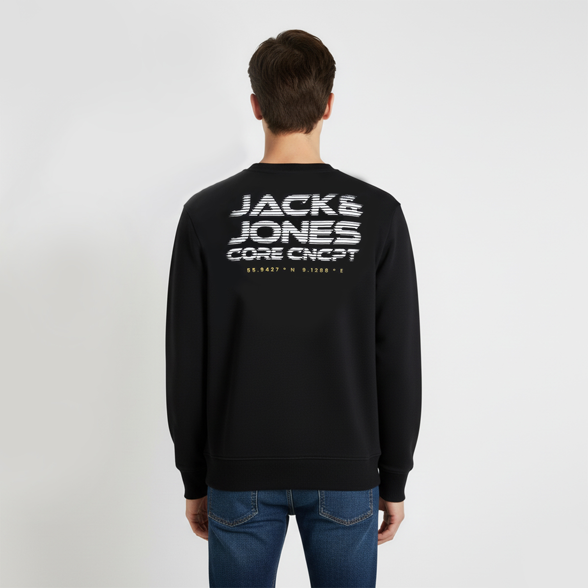 Jack & Jones Vibrant Erkek Siyah Bisiklet Yaka Sweatshirt görsel 2