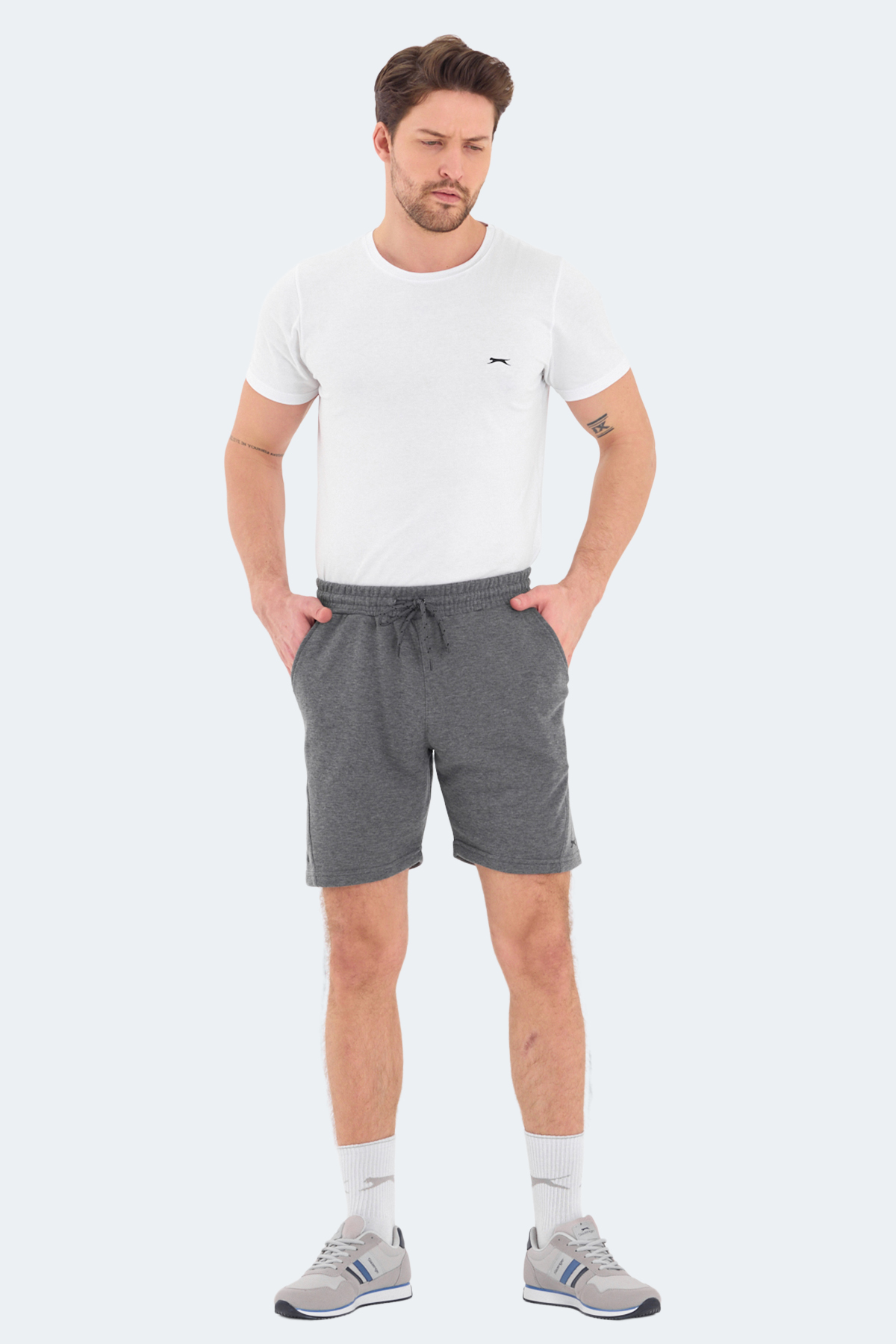 SLAZENGER NASTYA IN Erkek Cepli Koyu Gri Şort görsel 7
