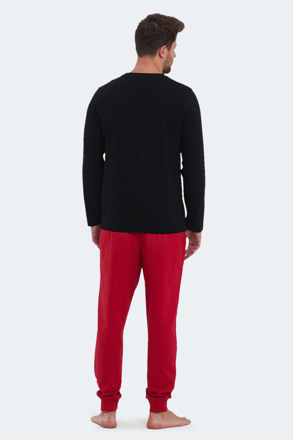 SLAZENGER PARTH IN Erkek Pamuklu Siyah Pijama görsel 2