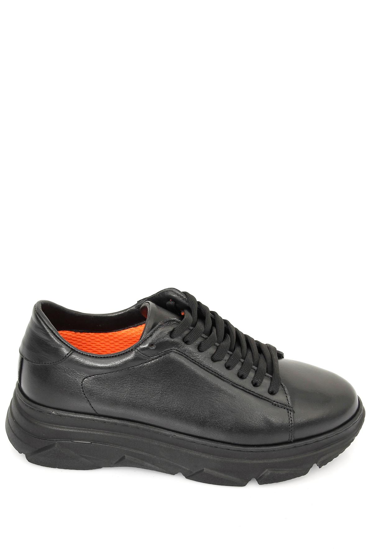 GÖNDERİ(R) Hakiki Deri Yuvarlak Burun Dolgu Taban Bağcıklı Kadın Sneaker 24166 görsel 4