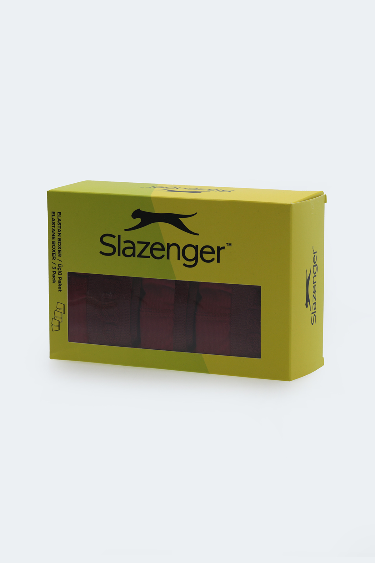 SLAZENGER JAMA 3 lü Set Erkek Bordo Boxer görsel 3