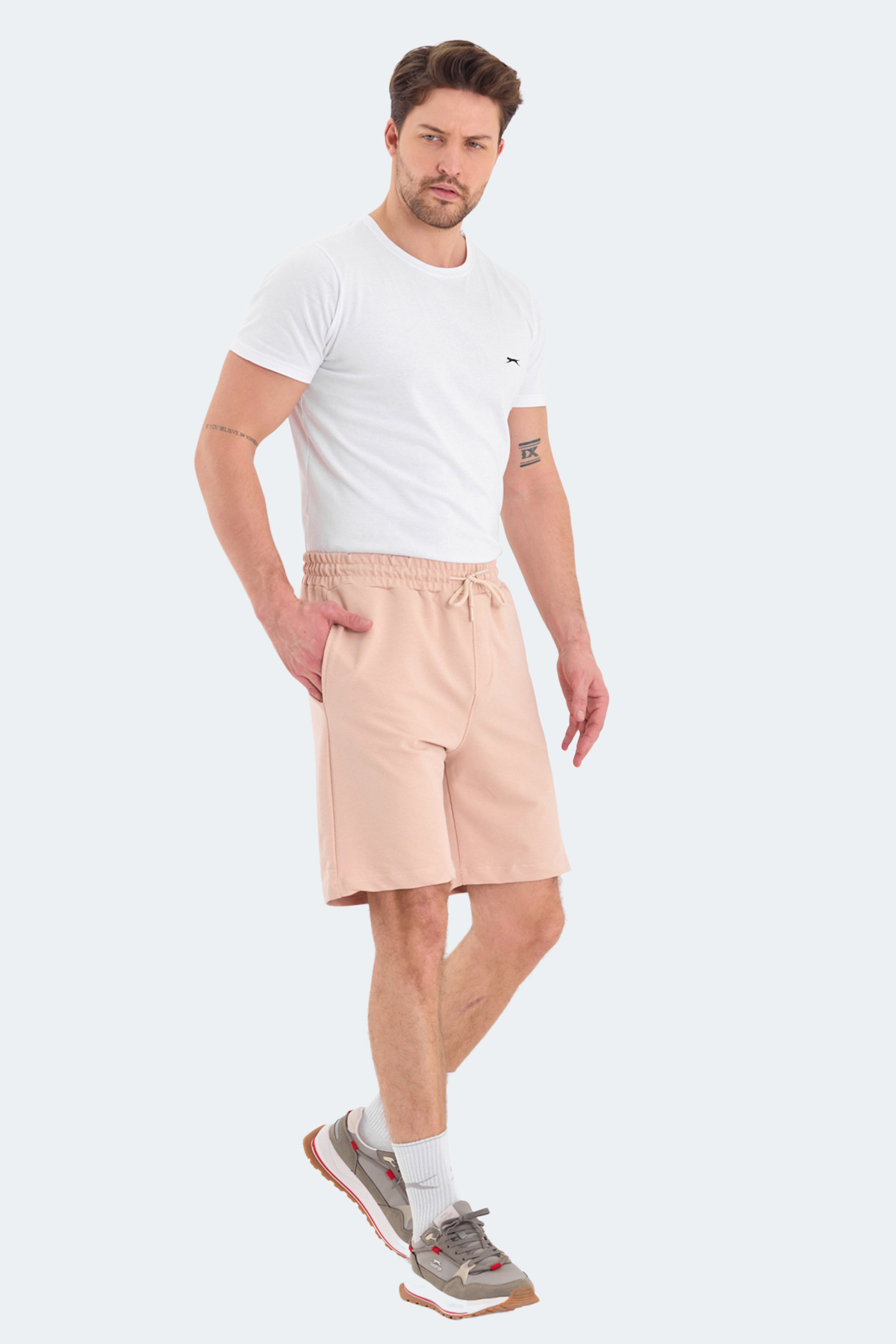 SLAZENGER KALLIE Erkek Cepli Bej Şort görsel 4