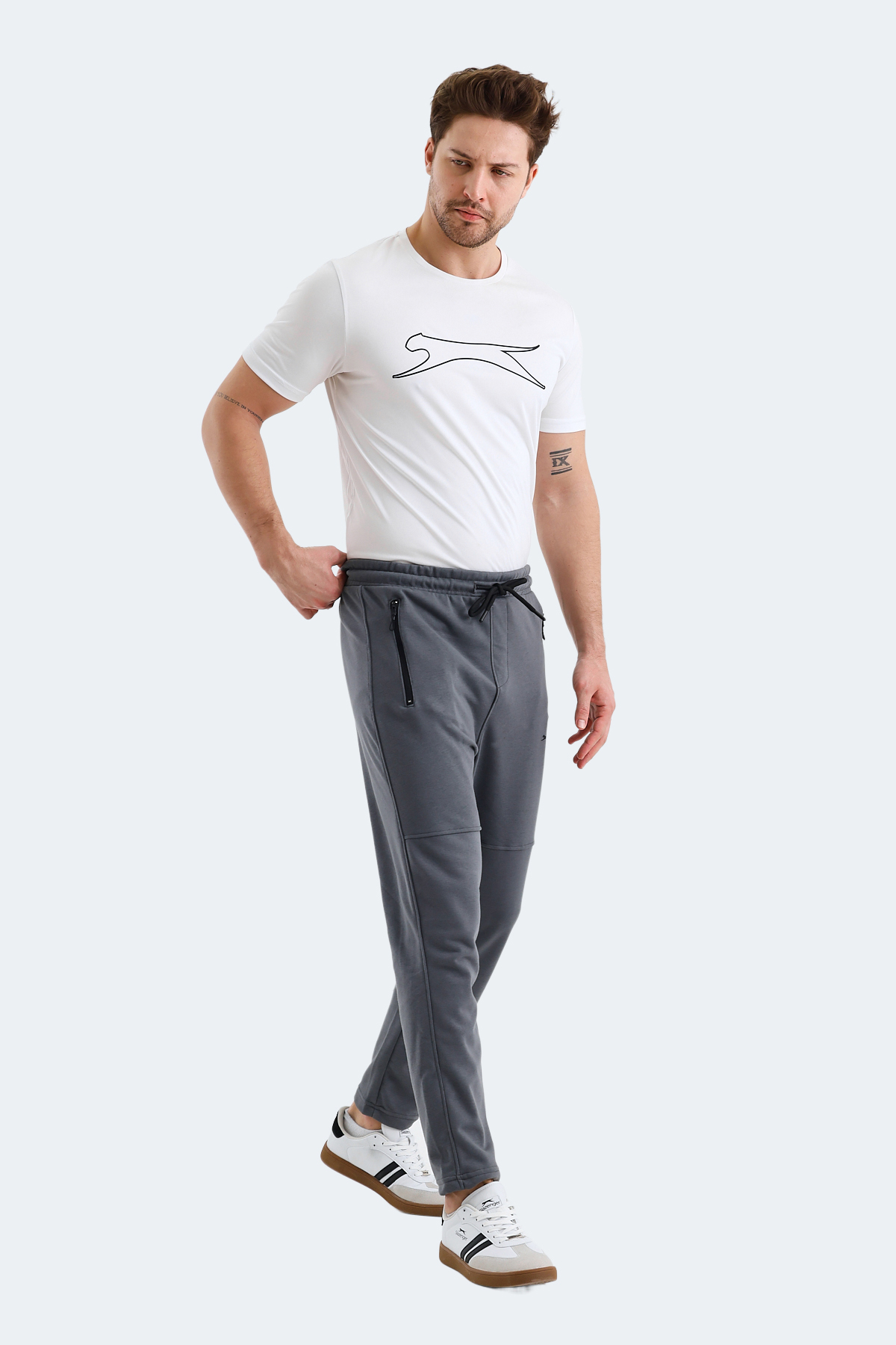 SLAZENGER KENNARD Erkek Eşofman Altı Koyu Gri görsel 7