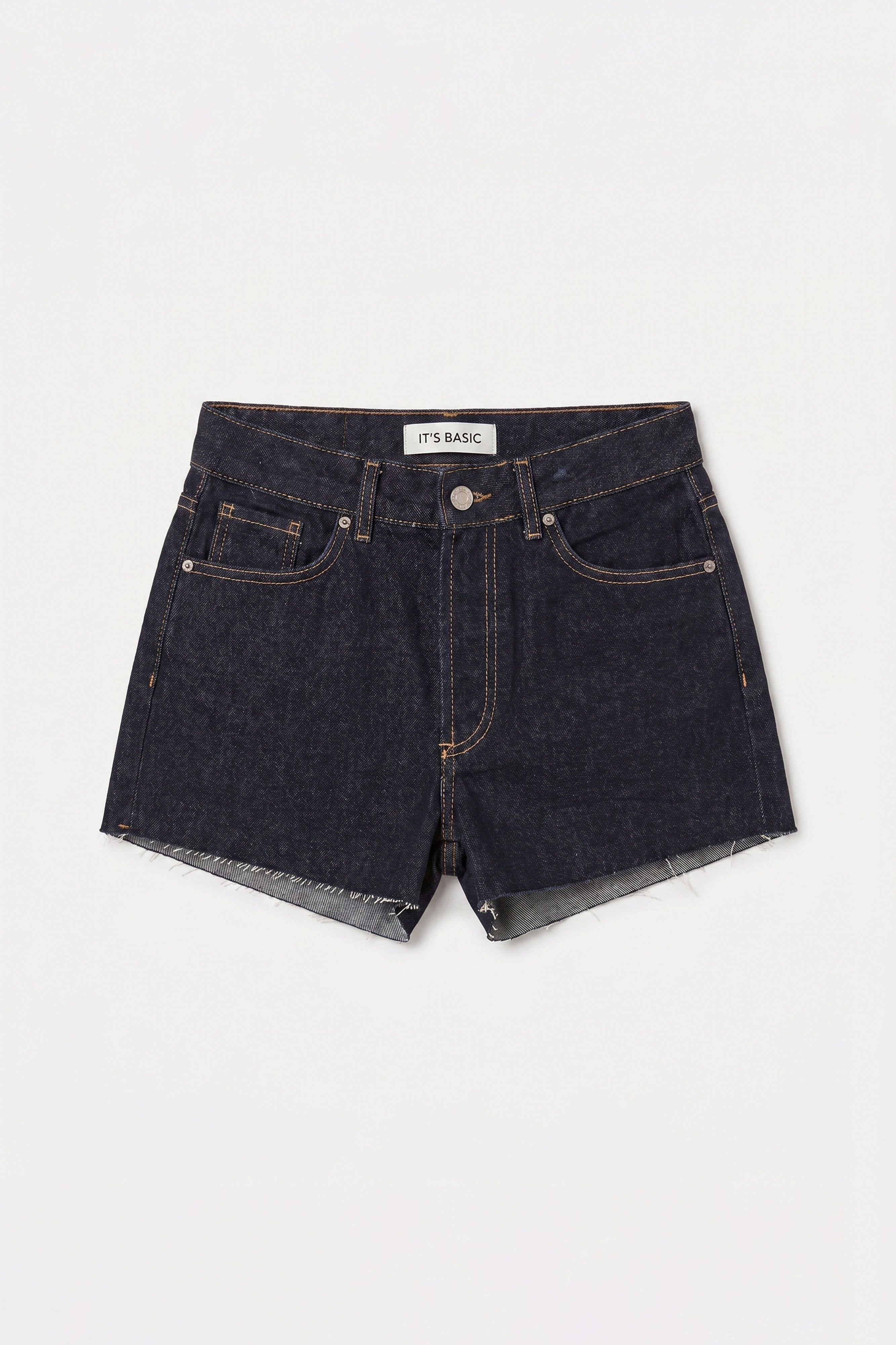 It's Basic Kadın İndigo Selvedge 7s6-50 Mini Denim Sort
