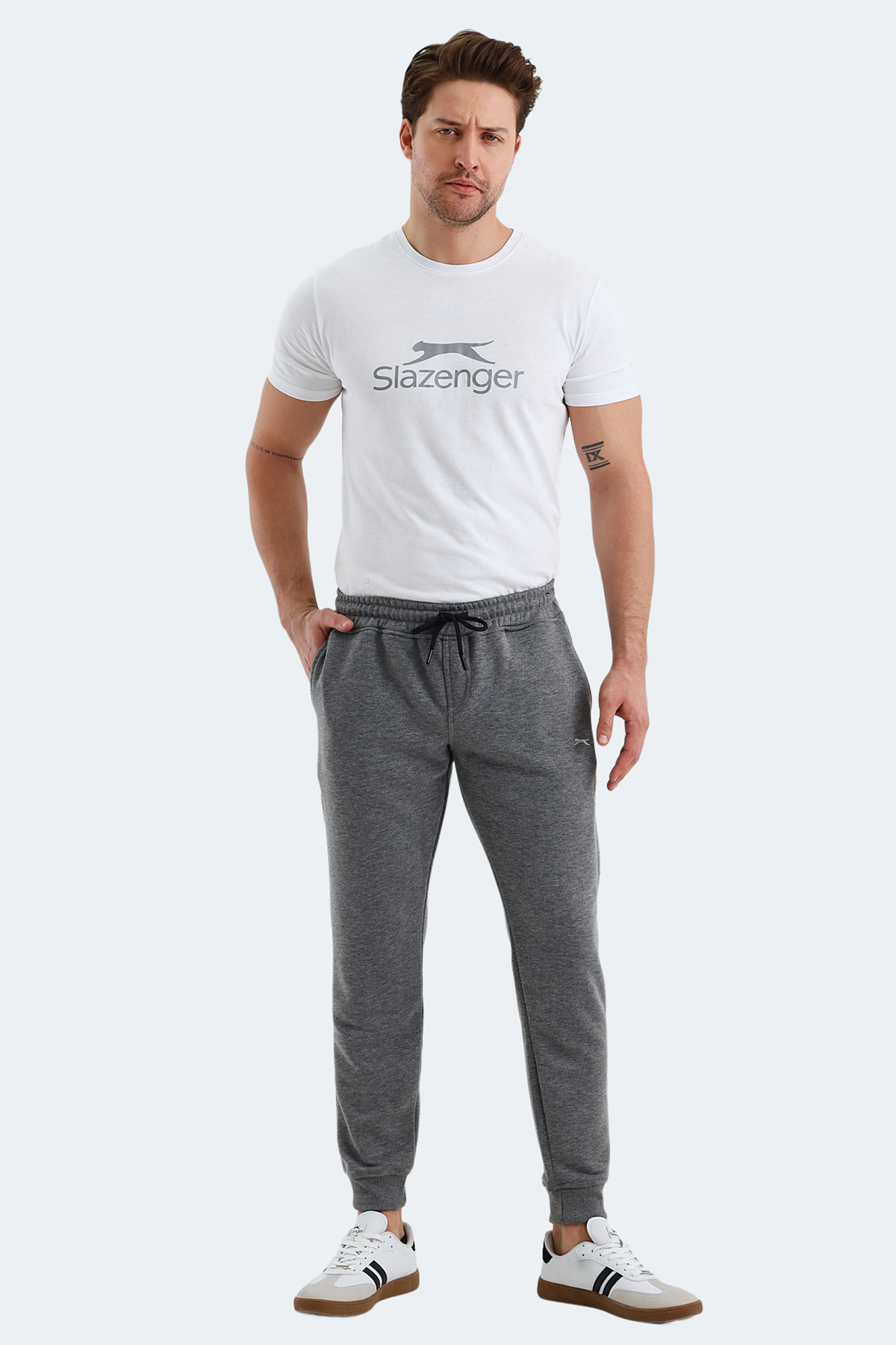SLAZENGER CUPA I Erkek Jogger Eşofman Altı Koyu Gri görsel 5