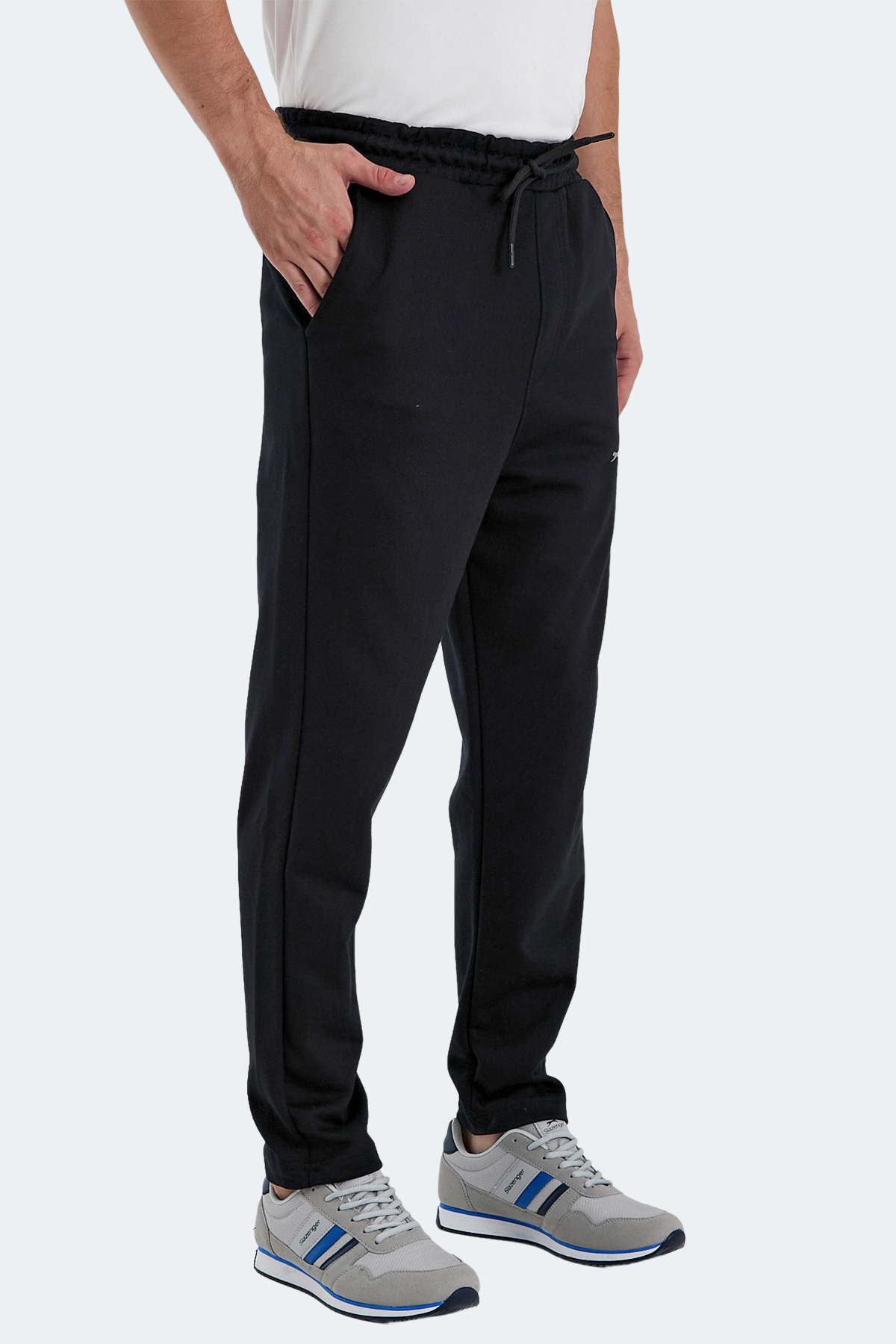 SLAZENGER Erkek %100 Pamuk Eşofman Altı Siyah görsel 3