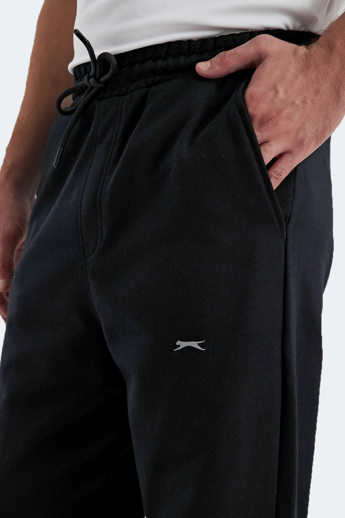 SLAZENGER Erkek %100 Pamuk Eşofman Altı Siyah görsel 5