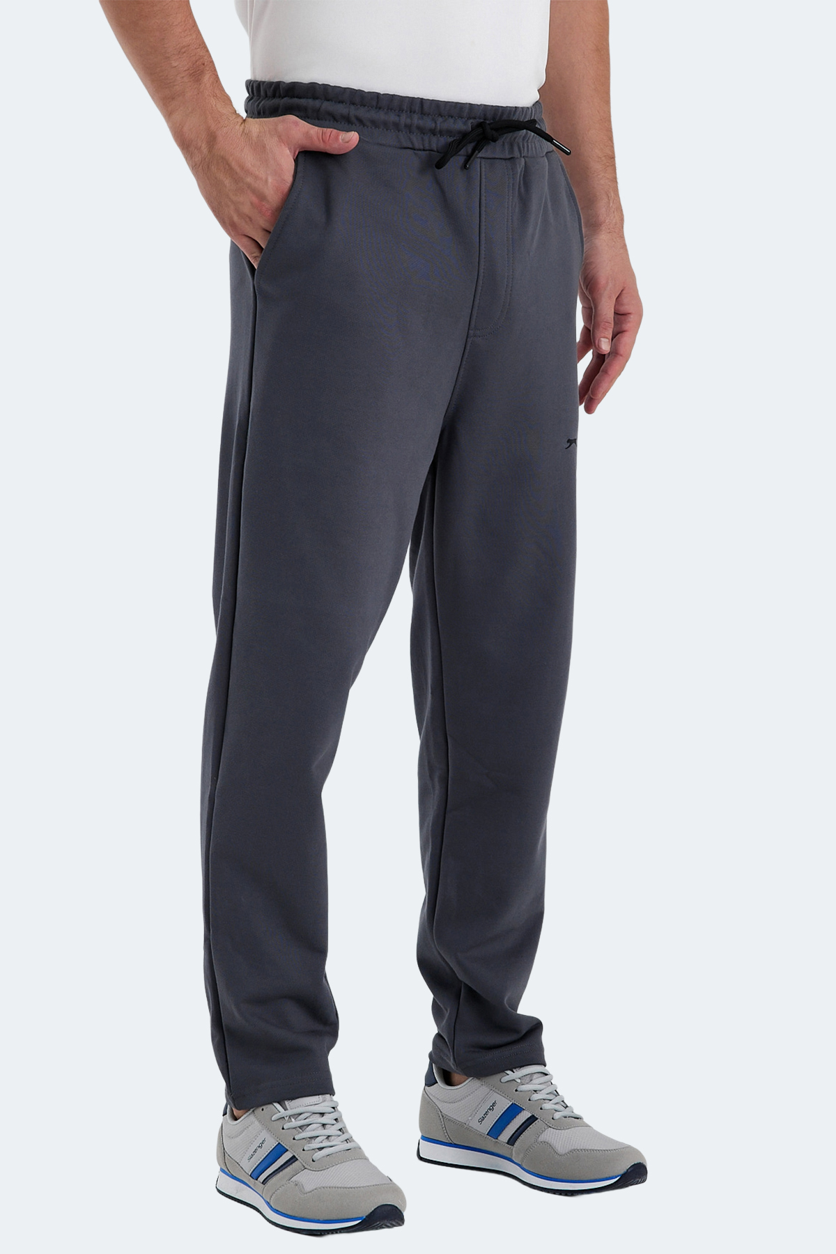 SLAZENGER Erkek %100 Pamuk Eşofman Altı Koyu Gri görsel 3