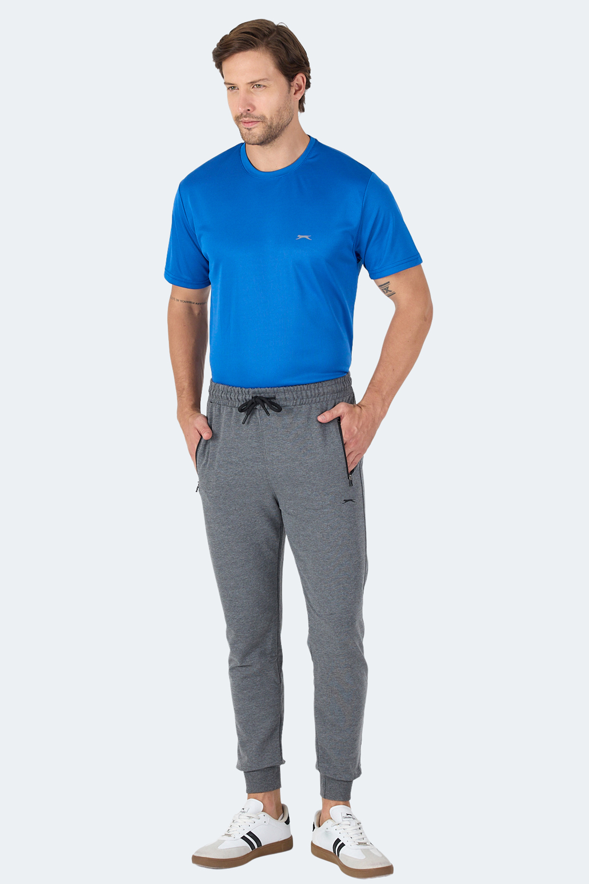 SLAZENGER OGNEN I Erkek Jogger Eşofman Altı Koyu Gri görsel 7