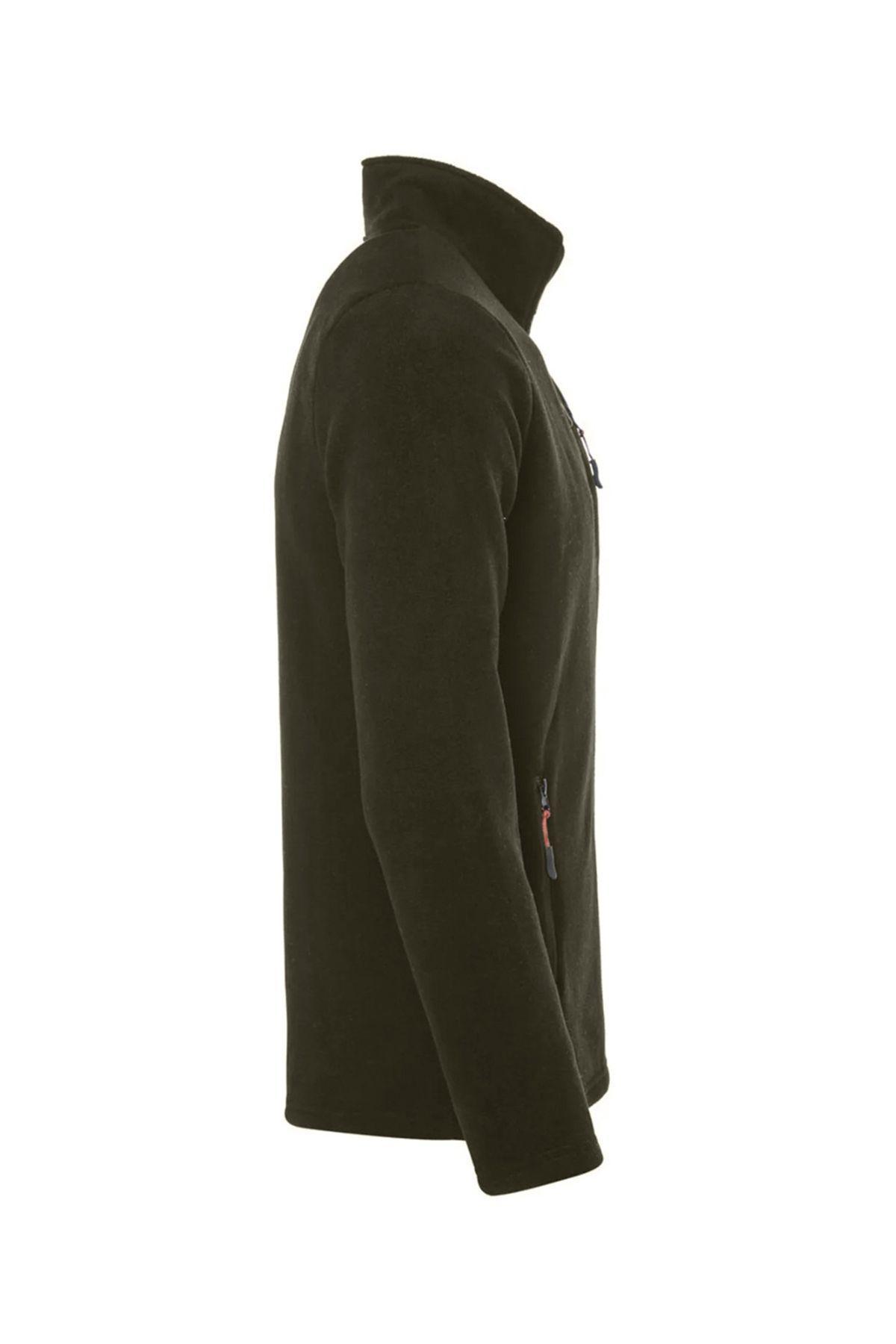 Genius Store Polar Tam 3 Cepli Outdoor Polar Erkek Fermuarlı Sweatshirt Hırka görsel 2