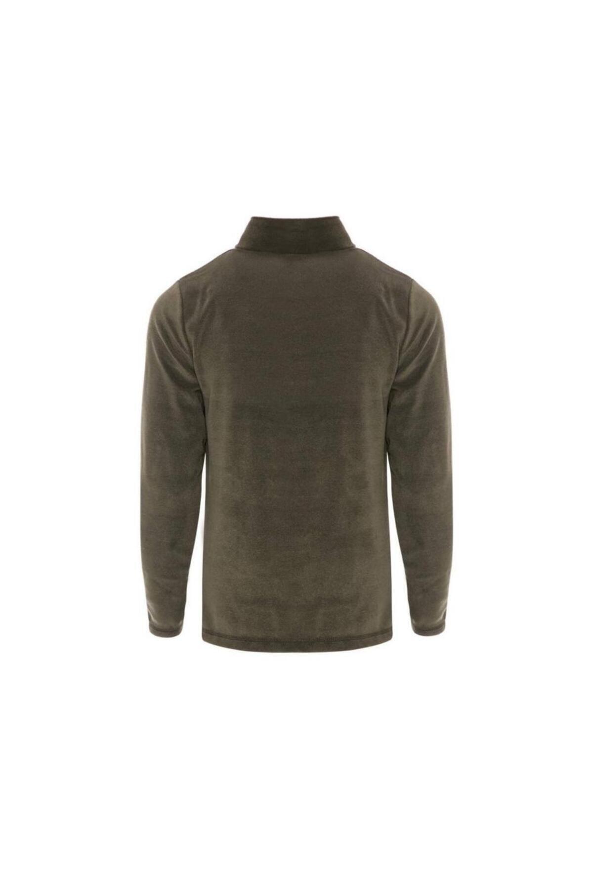 Genius Store Polar Tam 3 Cepli Outdoor Polar Erkek Fermuarlı Sweatshirt Hırka görsel 4