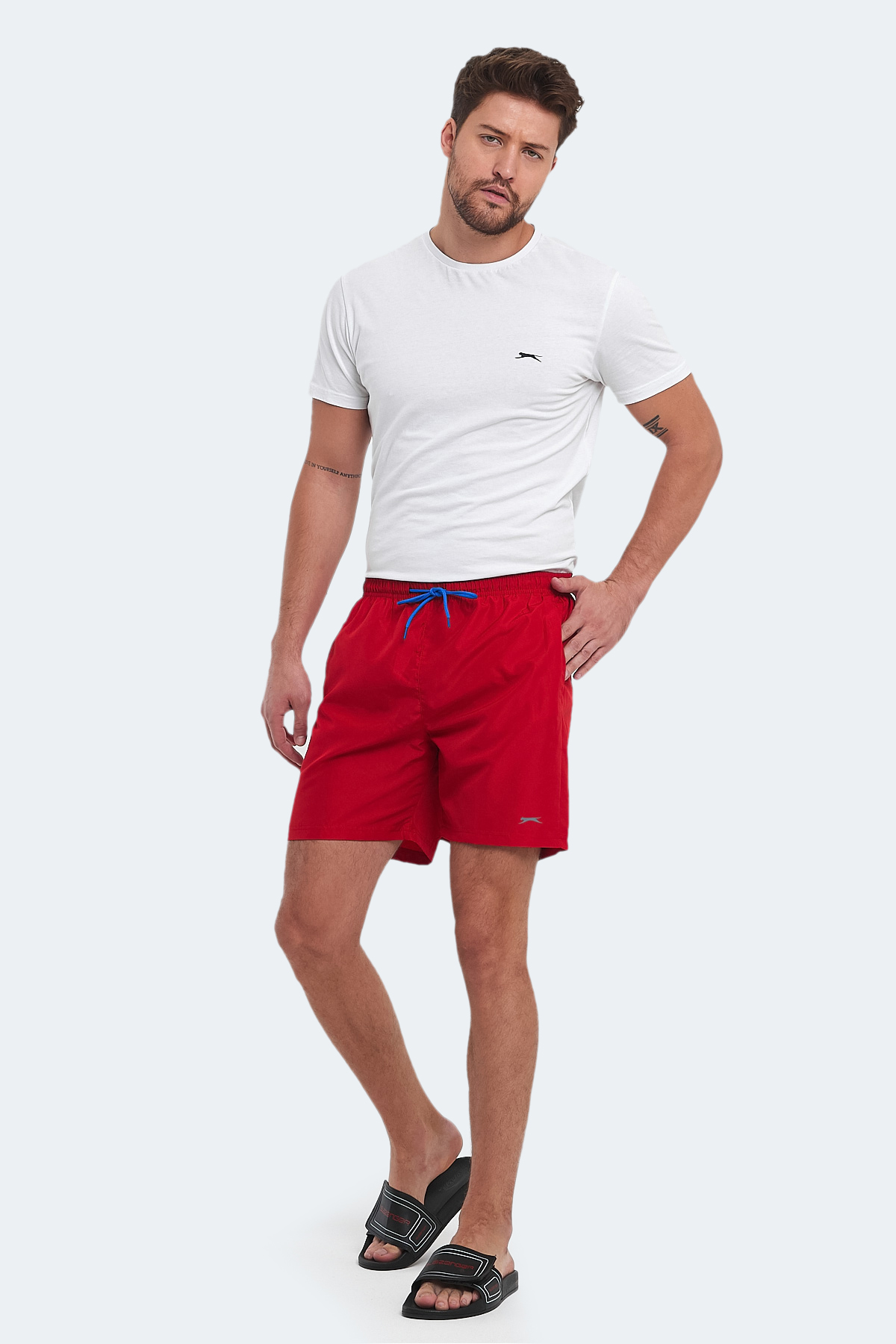 SLAZENGER RENO Erkek Mayo Kırmızı görsel 6