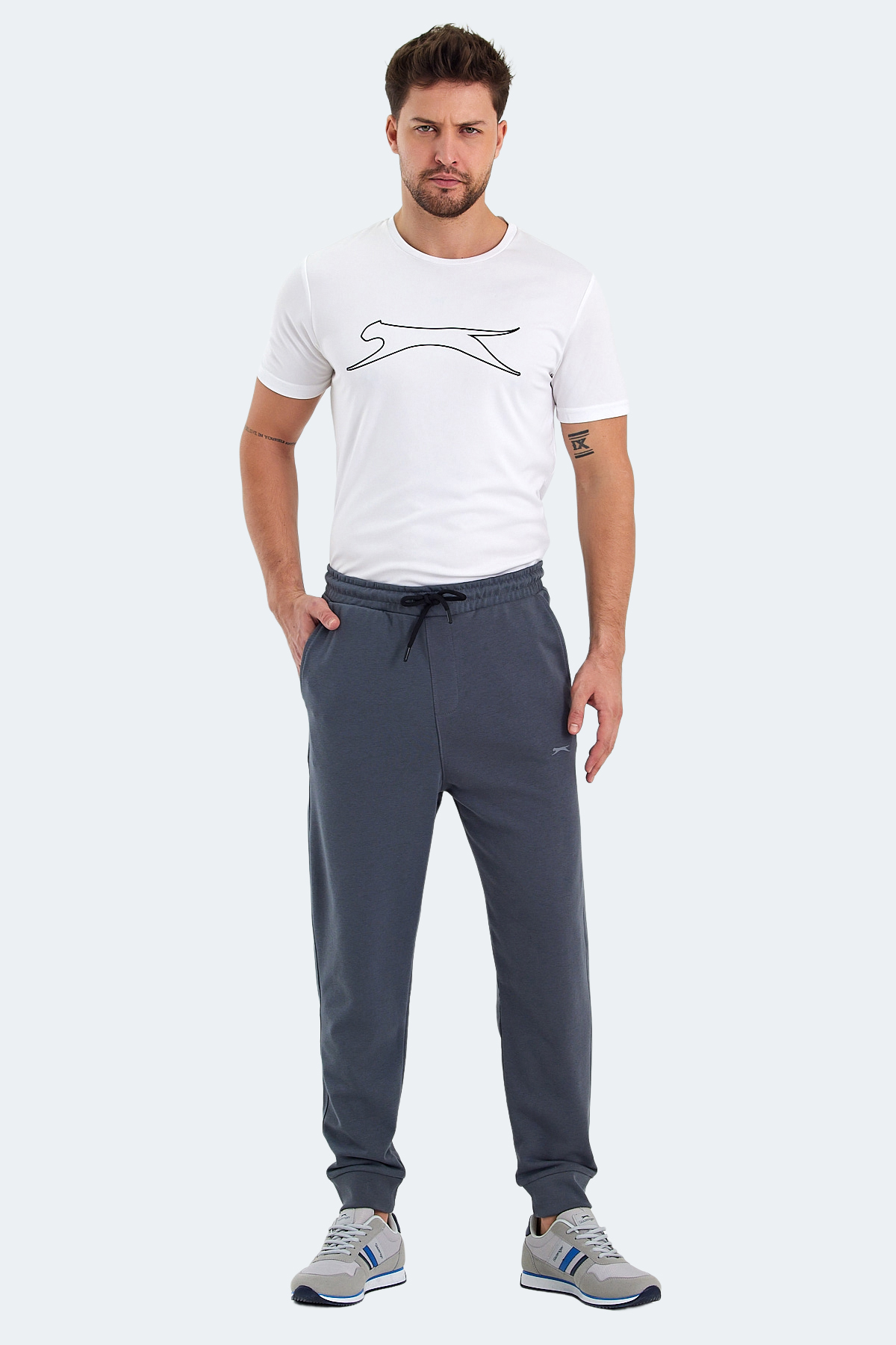 SLAZENGER ONIONIX I Erkek Jogger Eşofman Altı Koyu Gri görsel 6