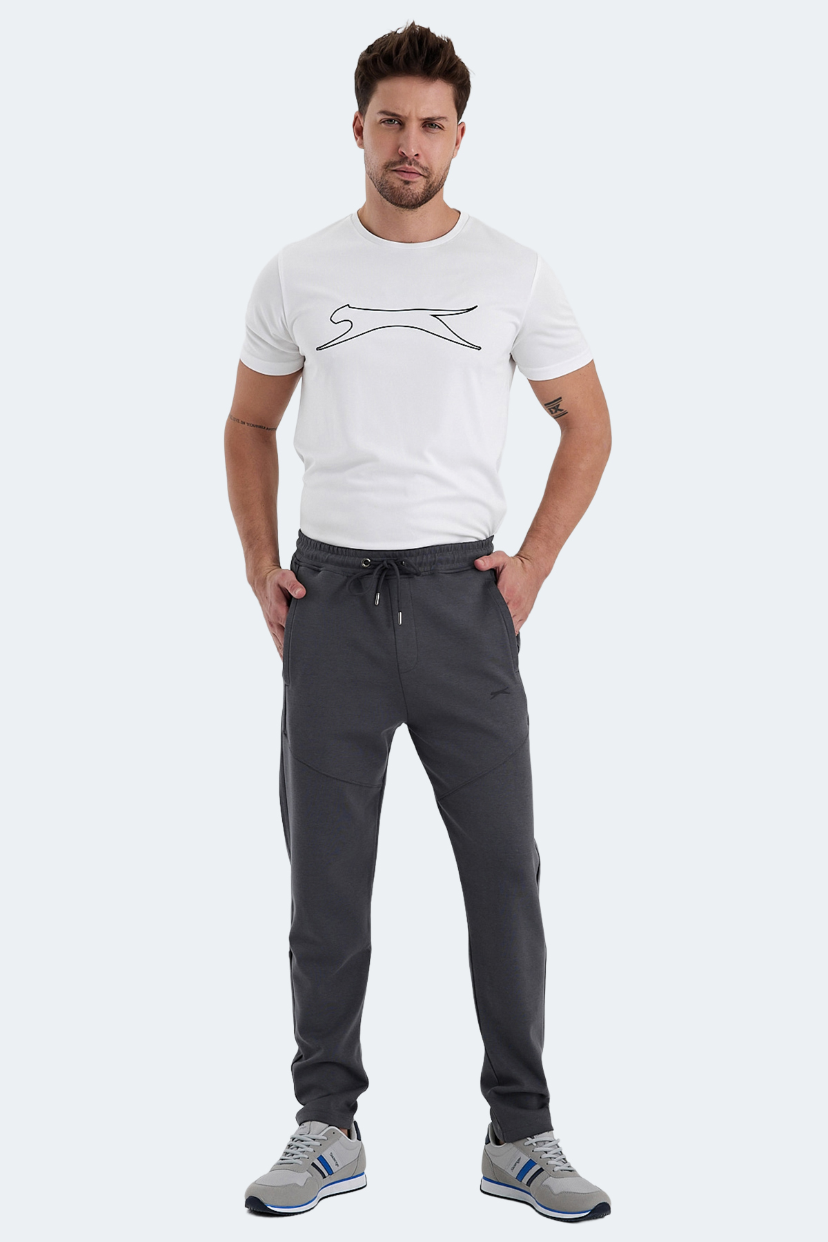 SLAZENGER VARIABLE Erkek Eşofman Altı Koyu Gri görsel 4