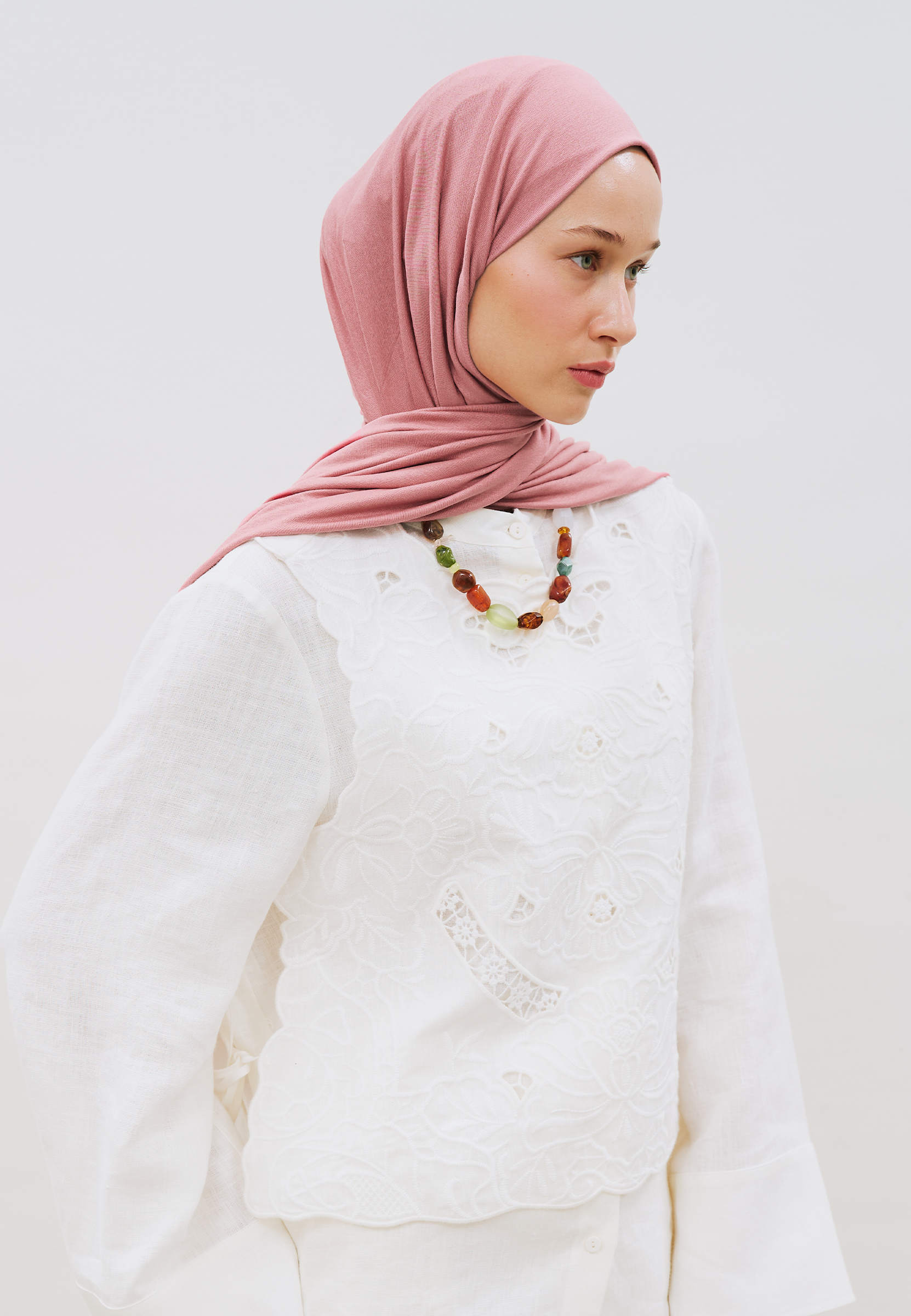 Fresh Scarfs Penye Şal Gül Yaprağı görsel 2