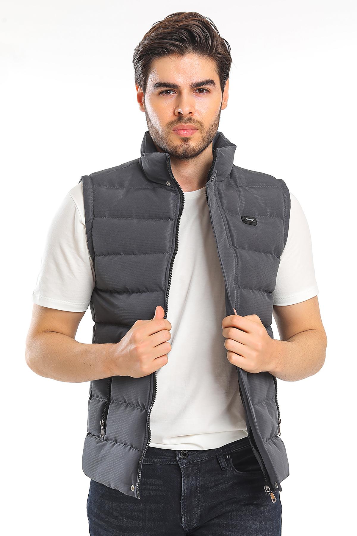 SLAZENGER ZULA Erkek Şişme Yelek Gri görsel 4