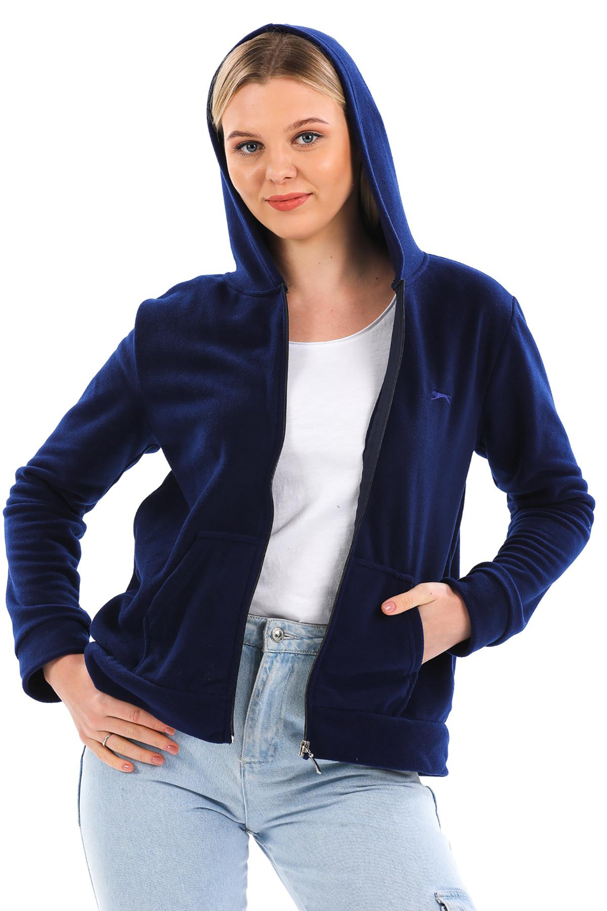 SLAZENGER SOFAL I Kadın Polar Sweatshirt Lacivert