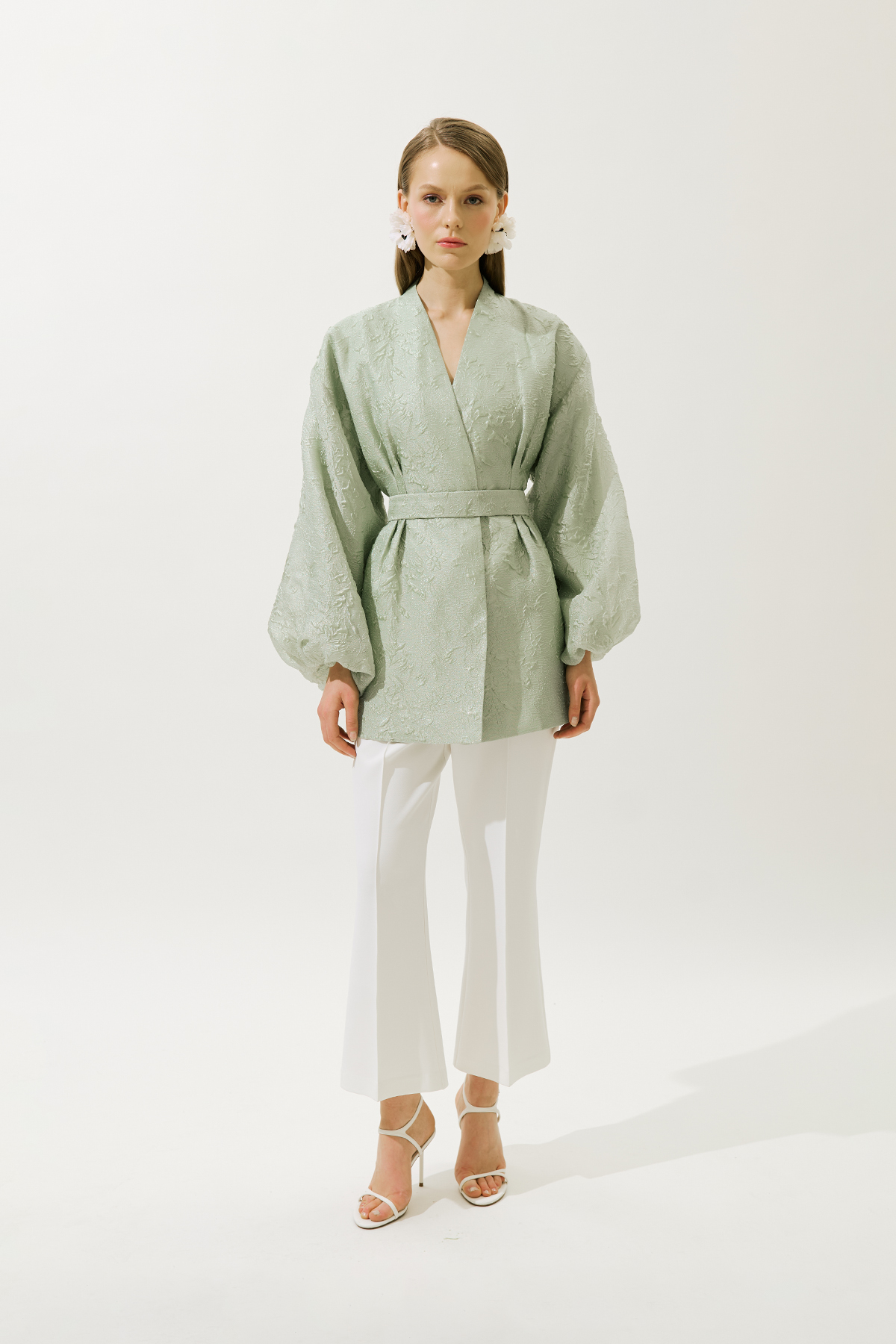 Manuka Jakar Organze Kimono Mint