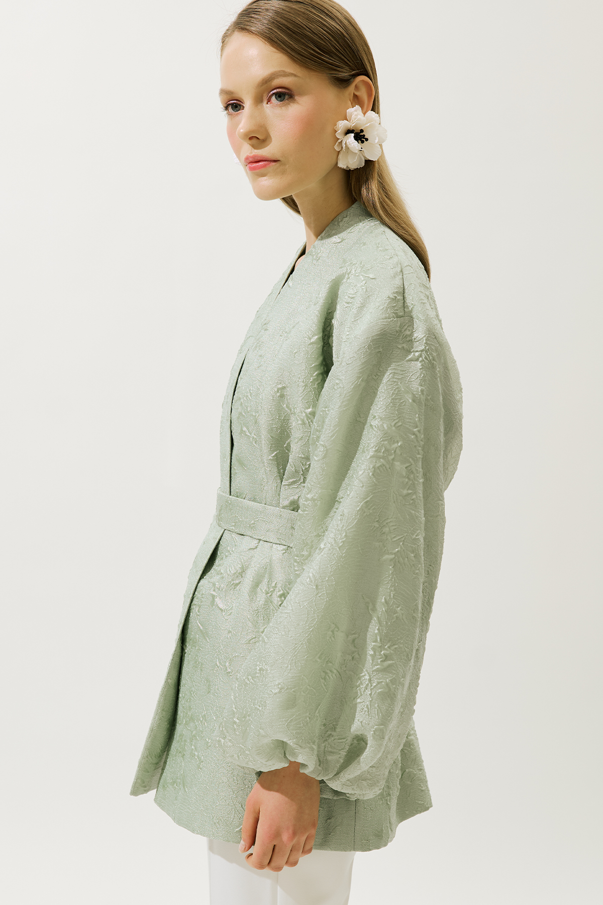 Manuka Jakar Organze Kimono Mint görsel 2