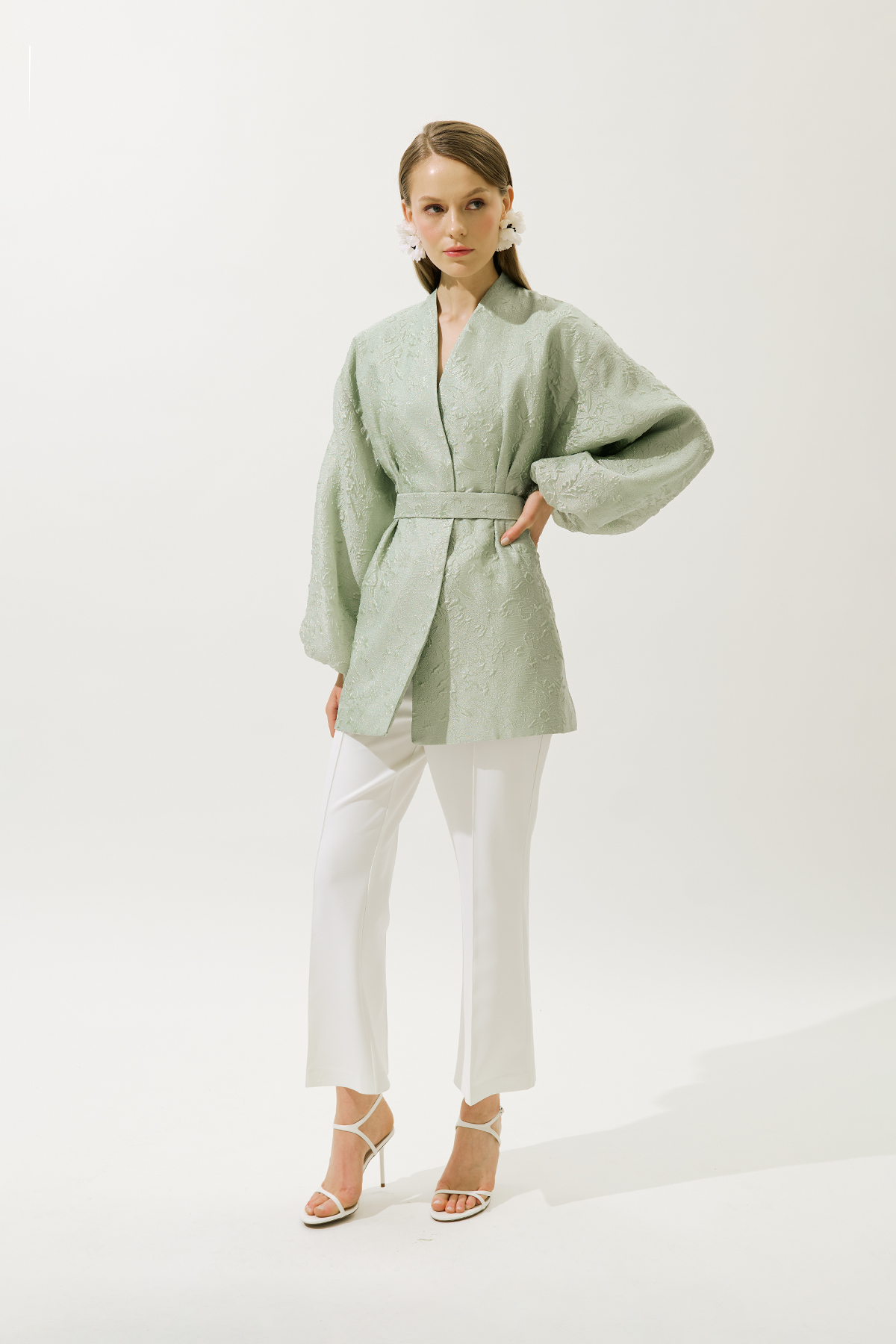 Manuka Jakar Organze Kimono Mint görsel 3