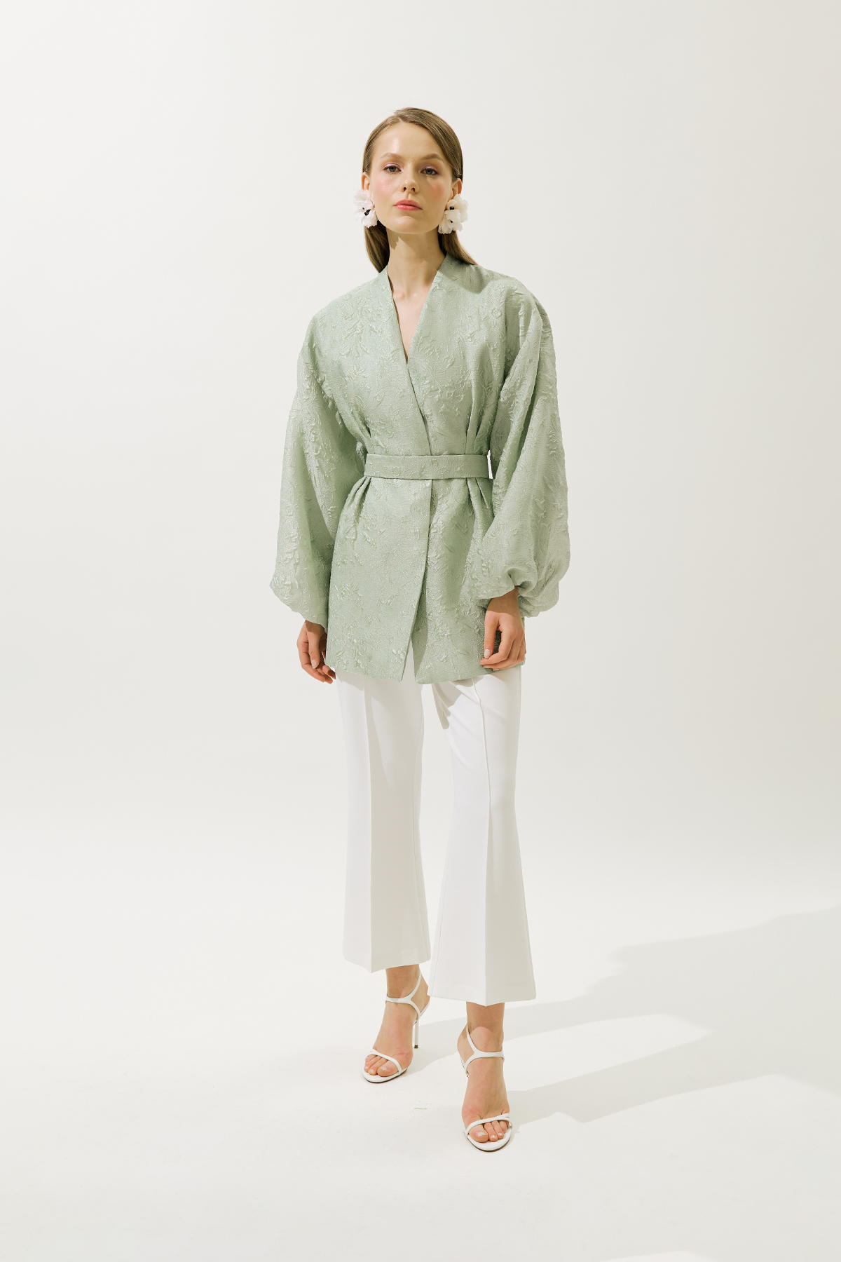 Manuka Jakar Organze Kimono Mint görsel 4