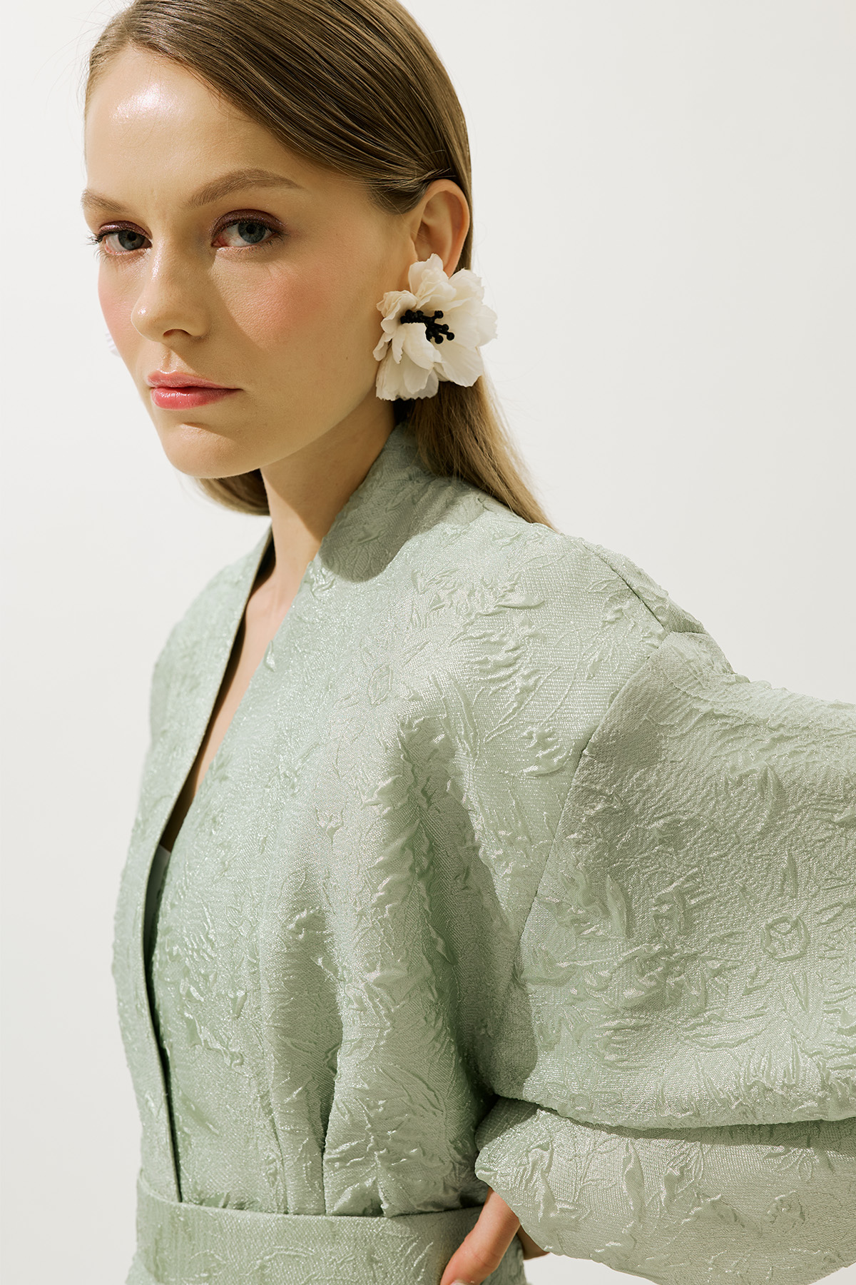 Manuka Jakar Organze Kimono Mint görsel 6