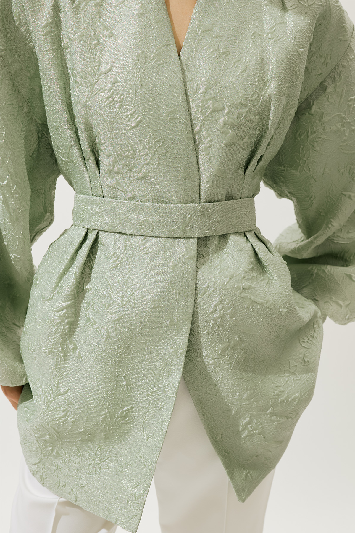 Manuka Jakar Organze Kimono Mint görsel 7