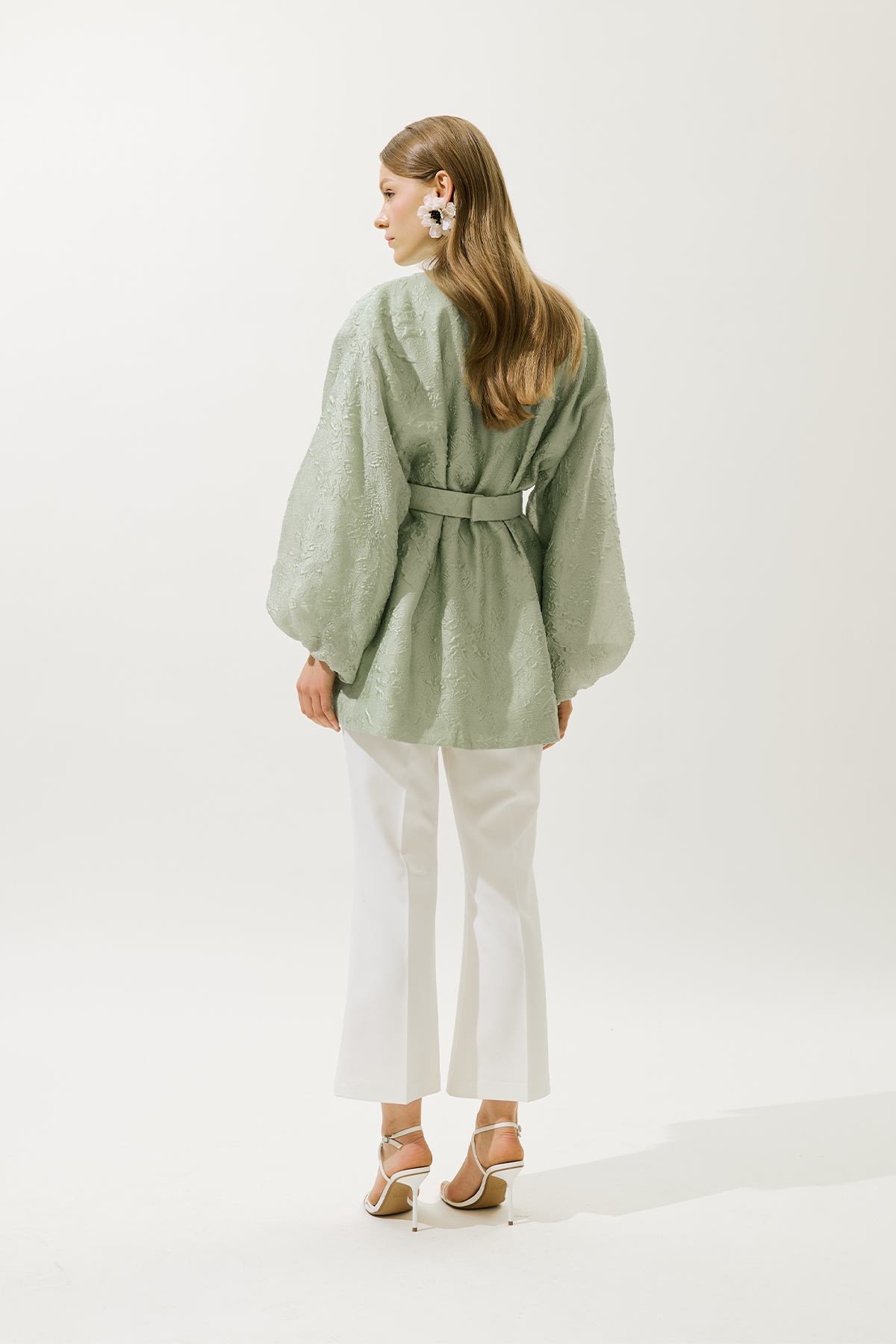 Manuka Jakar Organze Kimono Mint görsel 8