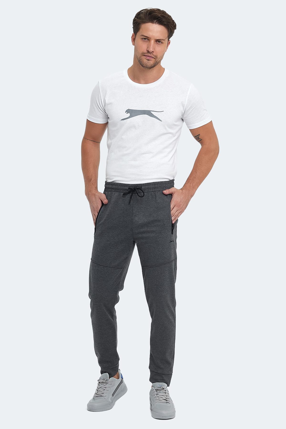 SLAZENGER ONLY IN Erkek Jogger Eşofman Altı Koyu Gri görsel 6