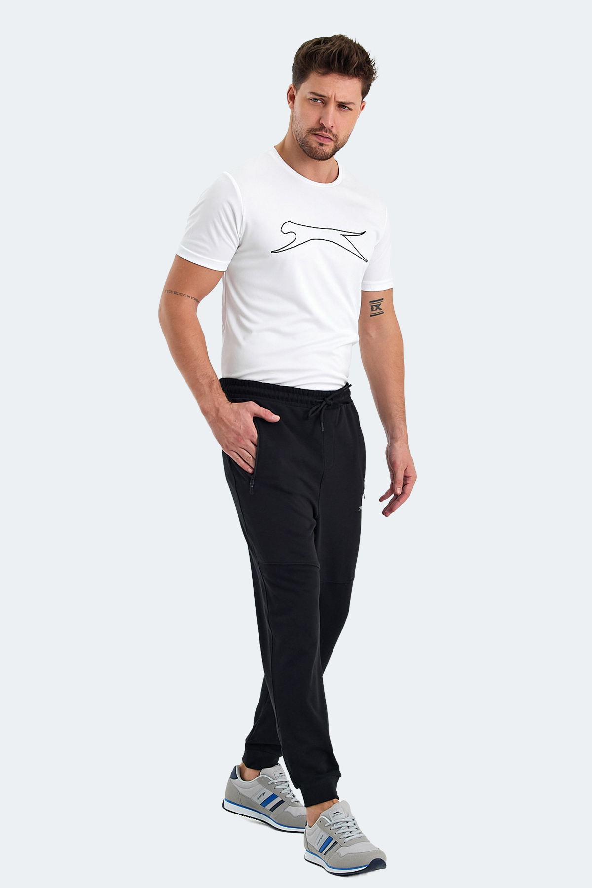 SLAZENGER ONLY IN Erkek Jogger Eşofman Altı Siyah görsel 6