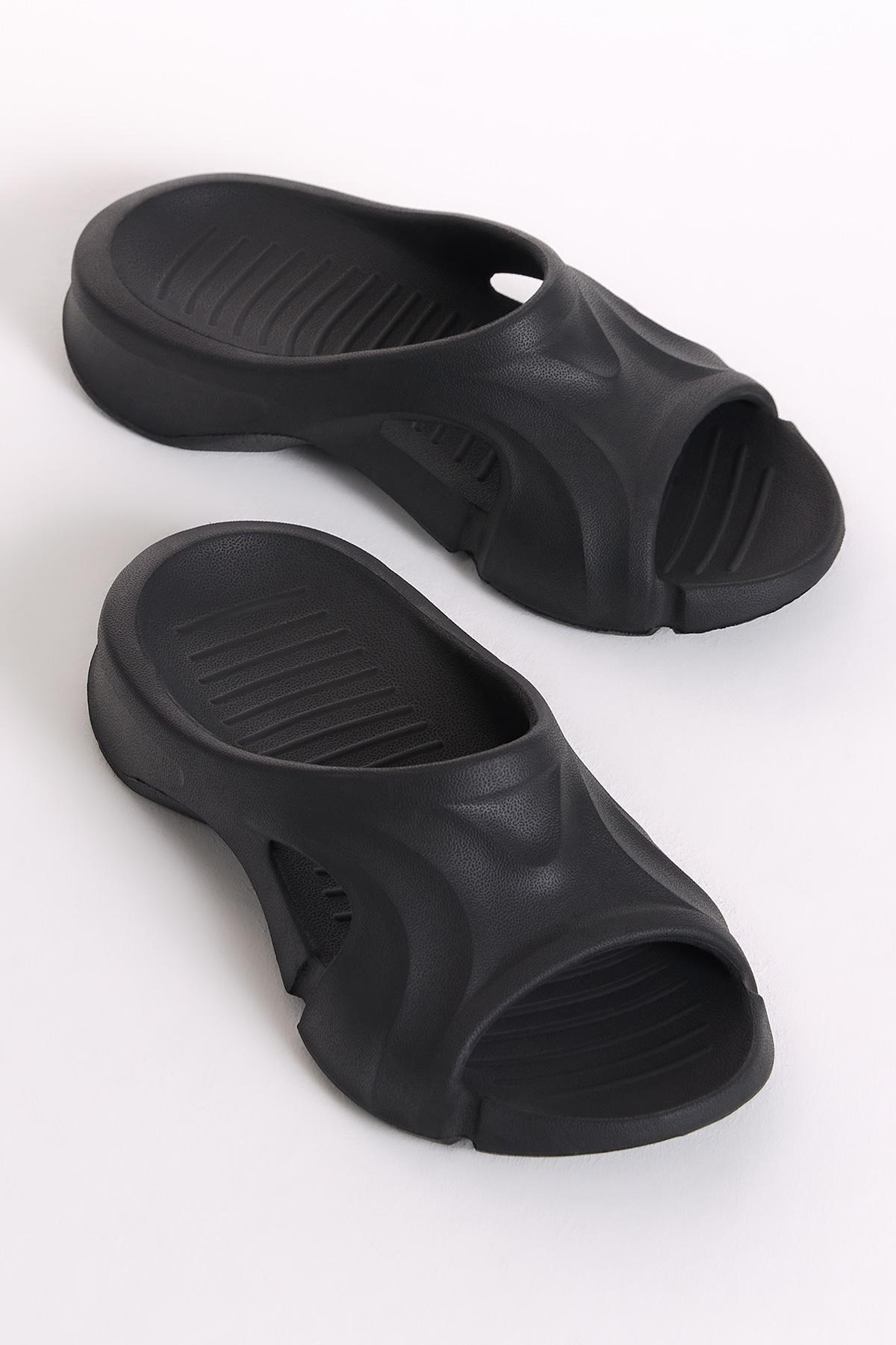 TONNY BLACK Unisex Siyah Eva Terlik