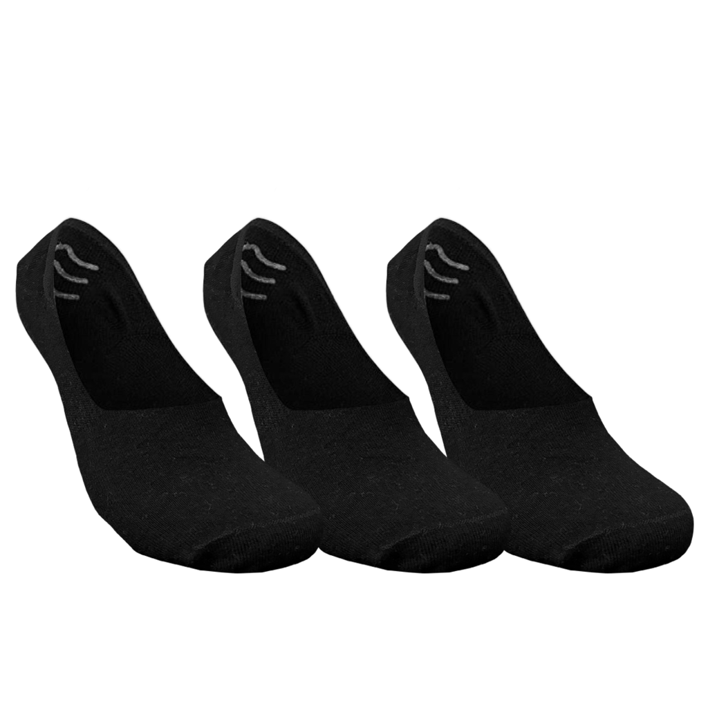 Skadi Mons Invisible 3 Parça Unisex Siyah Babet Çorap