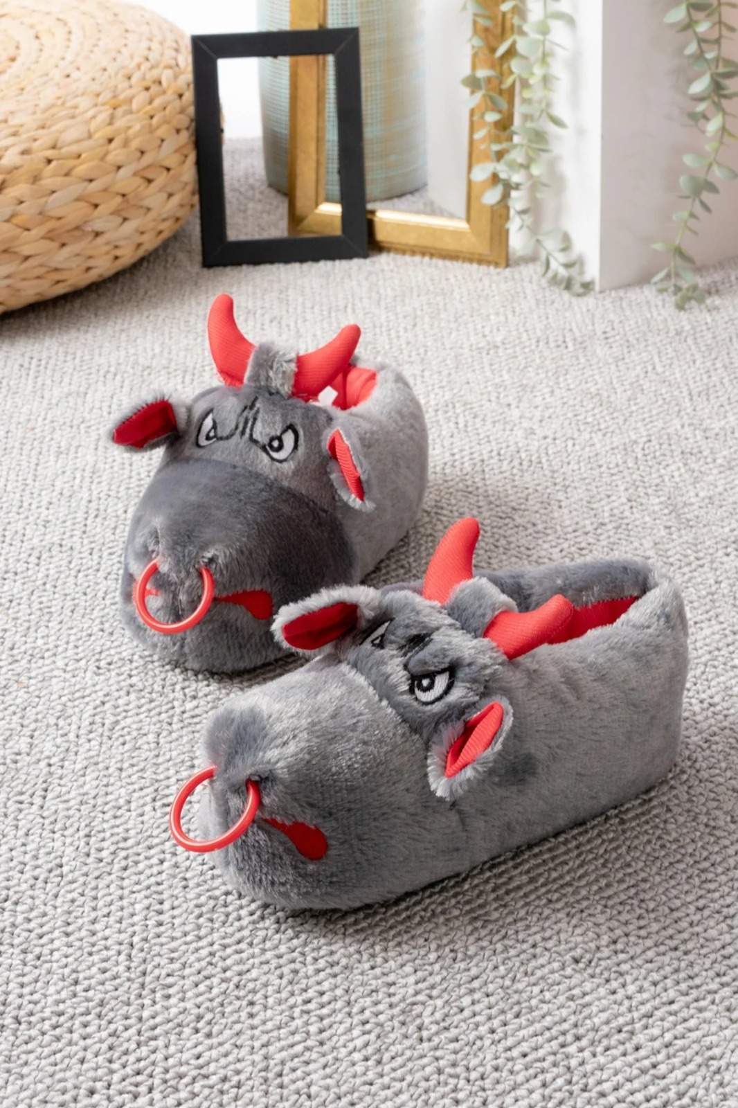 Slipcat Unisex Hayvanlı Panduf Ev Ayakkabısı Ses Yapmaz Taban