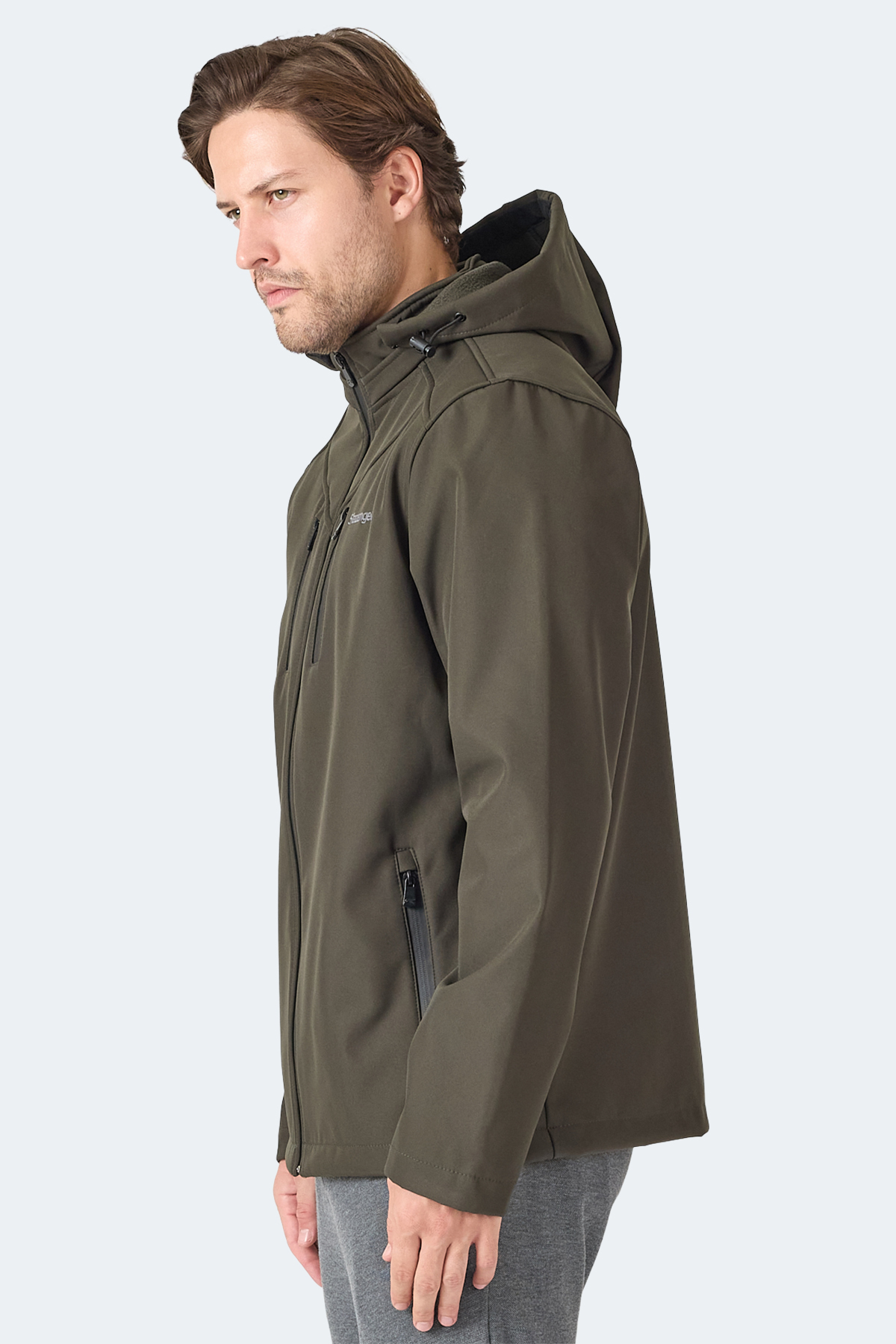 SLAZENGER HA-YUN Erkek Mont Softshell Kaban Haki görsel 4