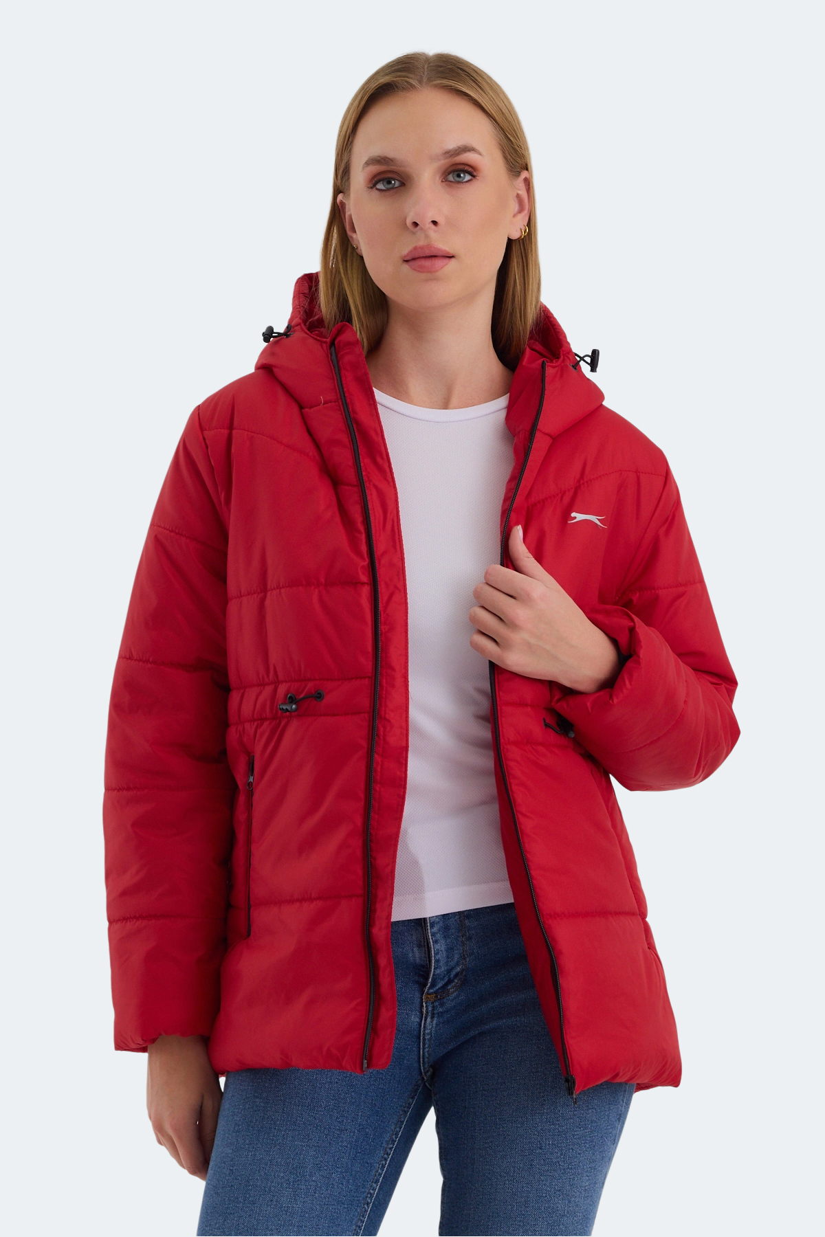 SLAZENGER CALLU Kadın Mont Kaban Kırmızı görsel 5