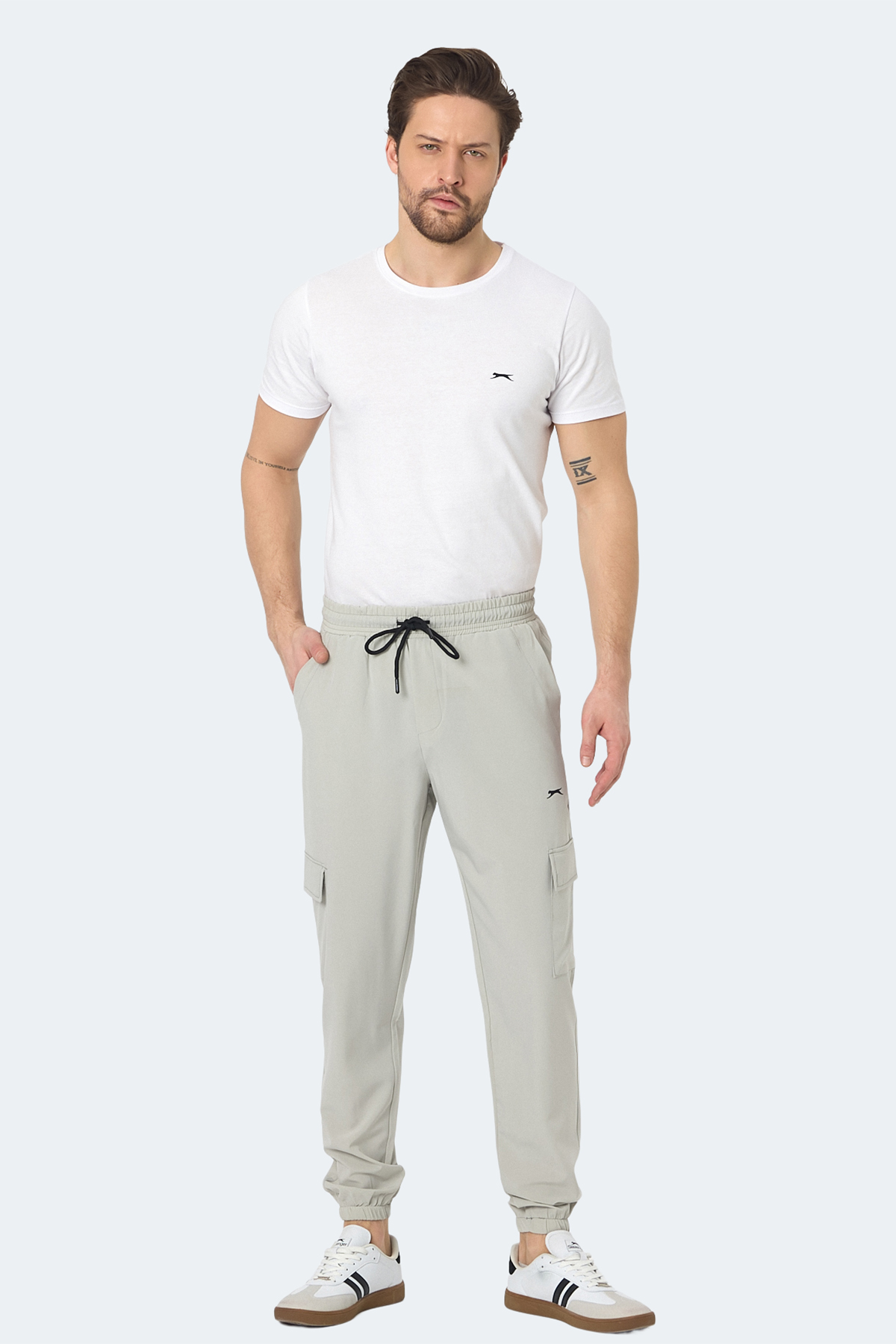SLAZENGER NAPOLLA Erkek Jogger Eşofman Altı Gri görsel 4