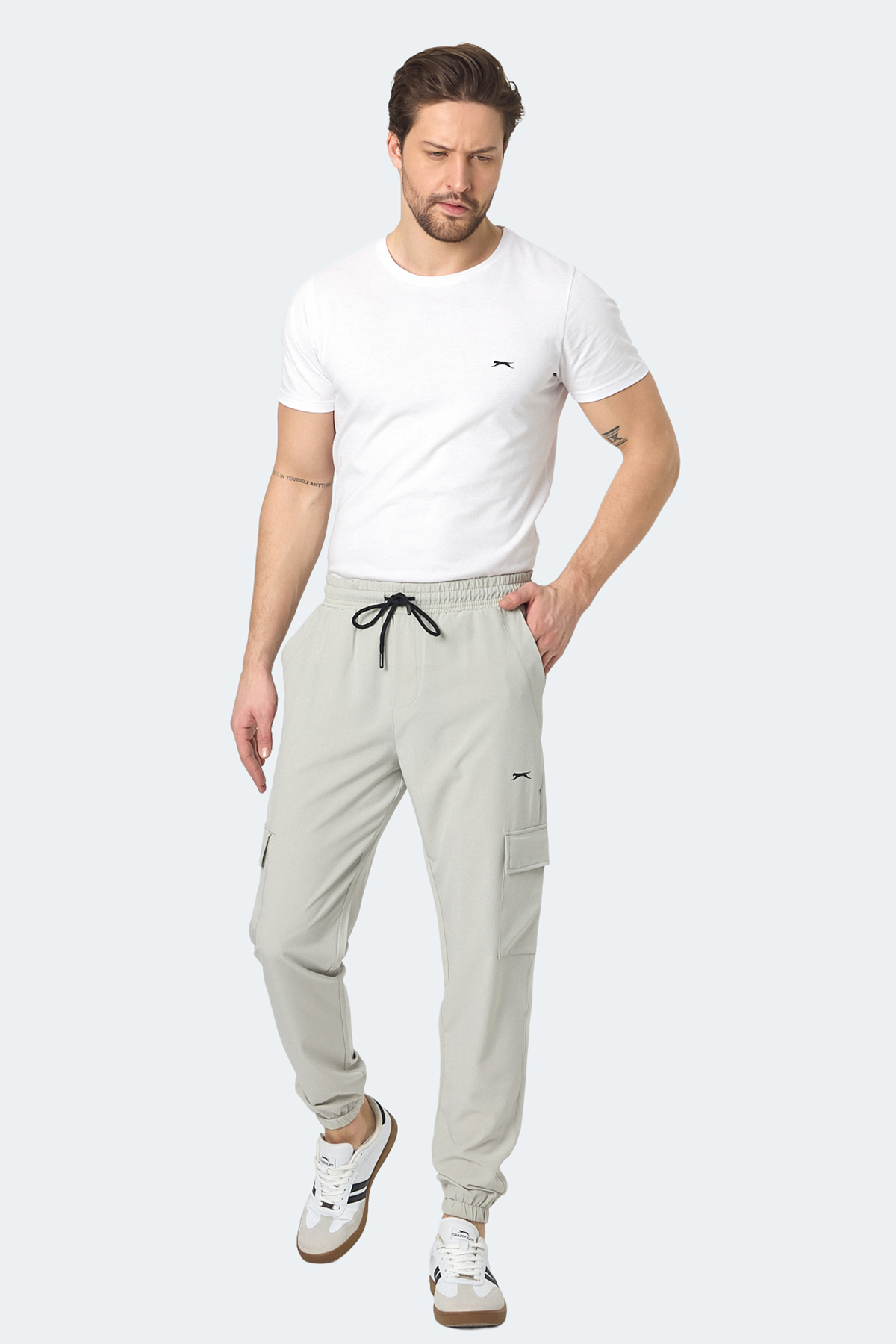 SLAZENGER NAPOLLA Erkek Jogger Eşofman Altı Gri görsel 7