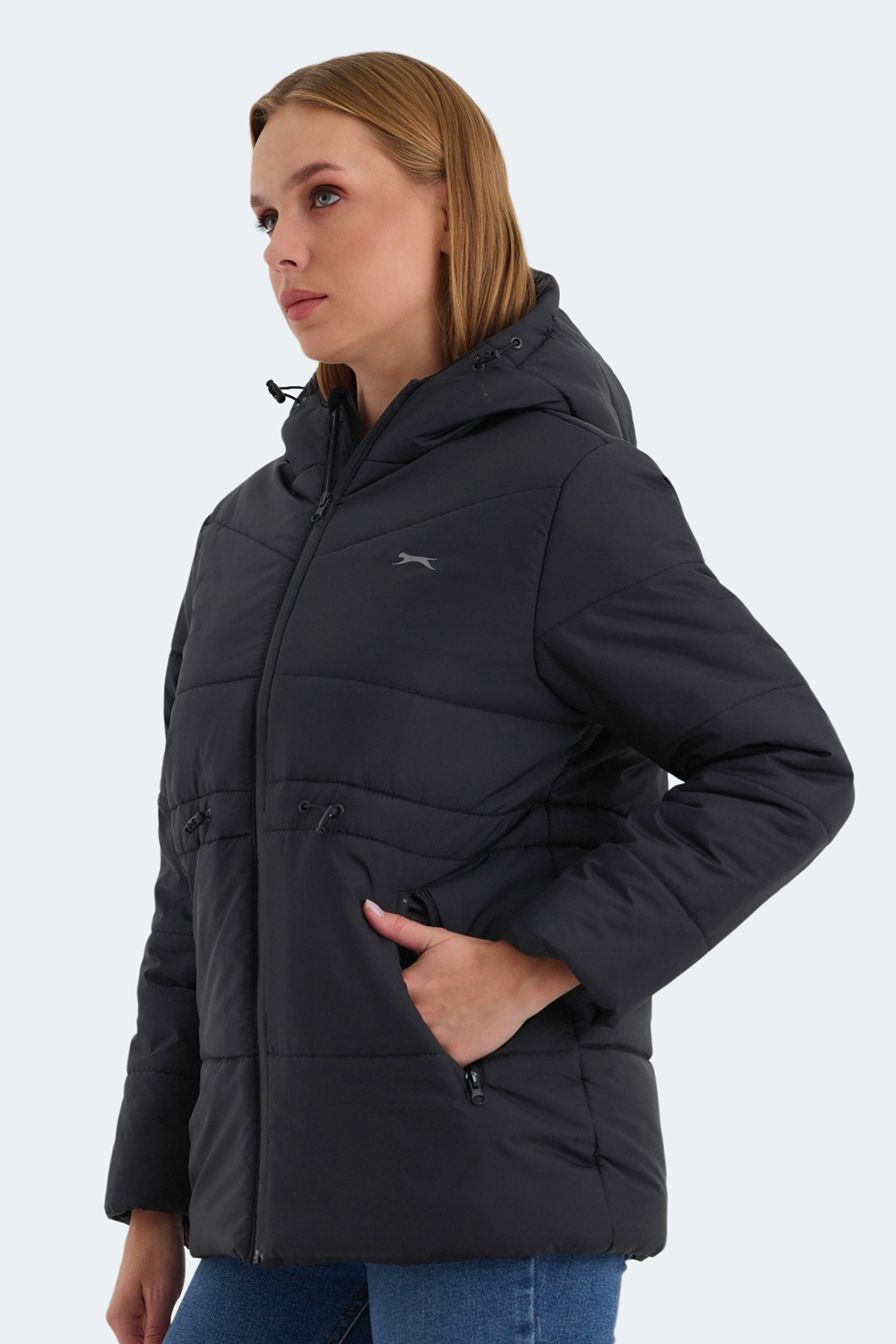 SLAZENGER CALLU Kadın Mont Kaban Siyah görsel 3