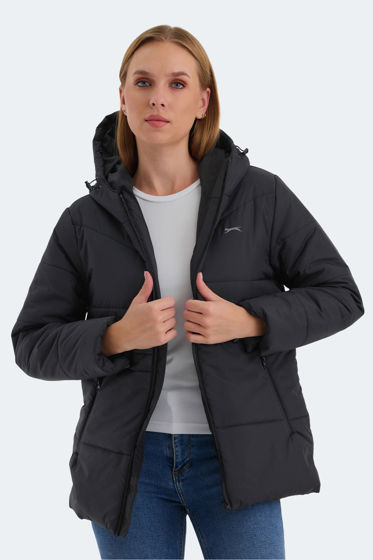 SLAZENGER CALLU Kadın Mont Kaban Siyah görsel 6