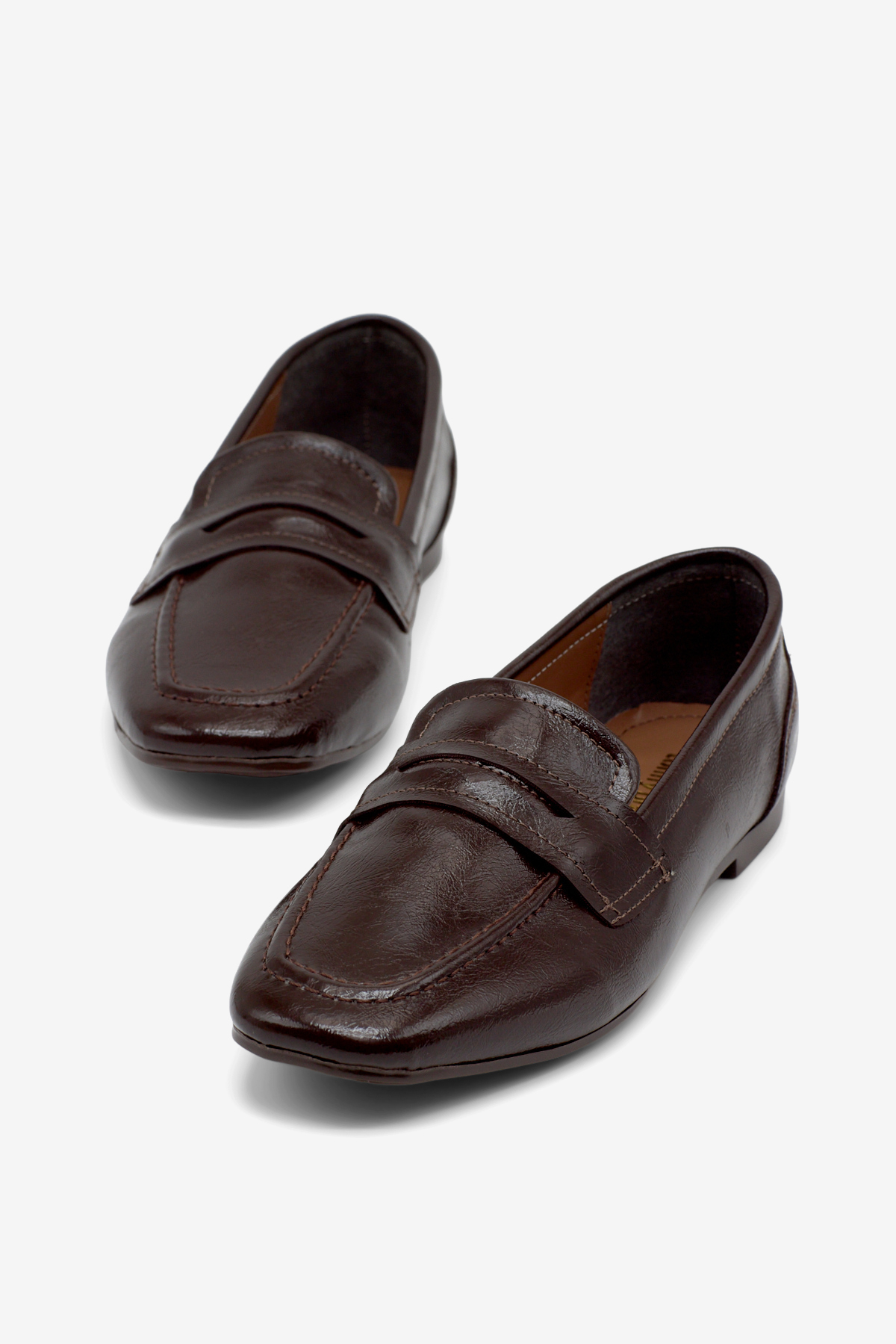 TONNY BLACK Kadın Kahve Rahat Kalıp Termo Taban Günlük Babet görsel 2