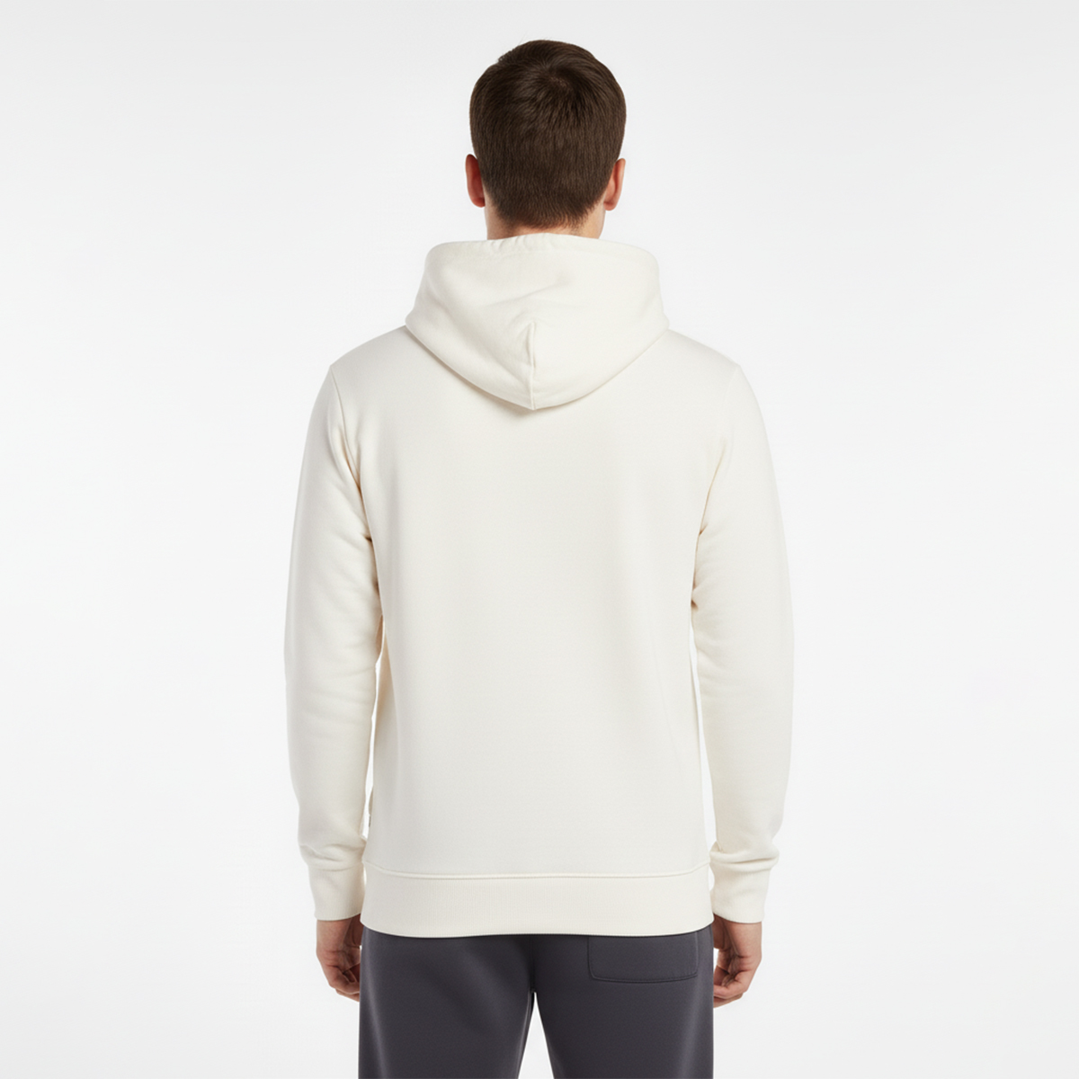 Jack & Jones Lucca Graphic Erkek Ekru Kapüşonlu Sweatshirt görsel 2