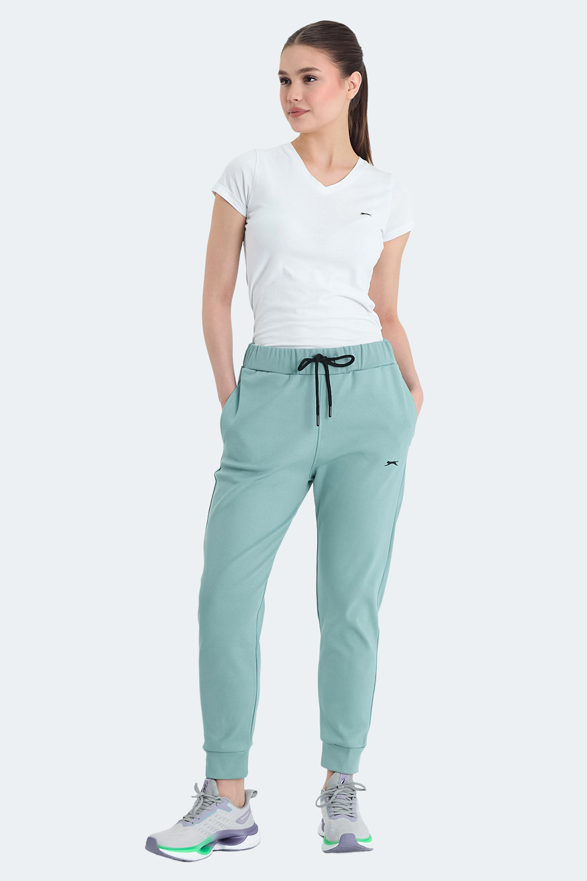 SLAZENGER VETERAN RBN Kadın Cepli Yeşil Eşofman Altı görsel 2