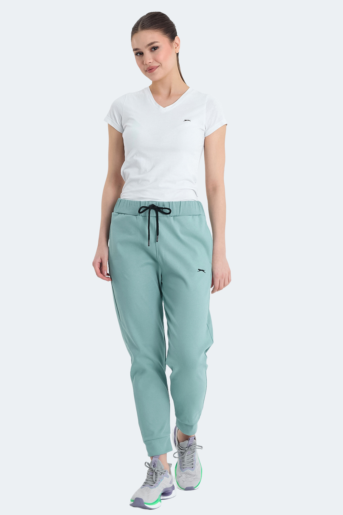 SLAZENGER VETERAN RBN Kadın Cepli Yeşil Eşofman Altı görsel 7