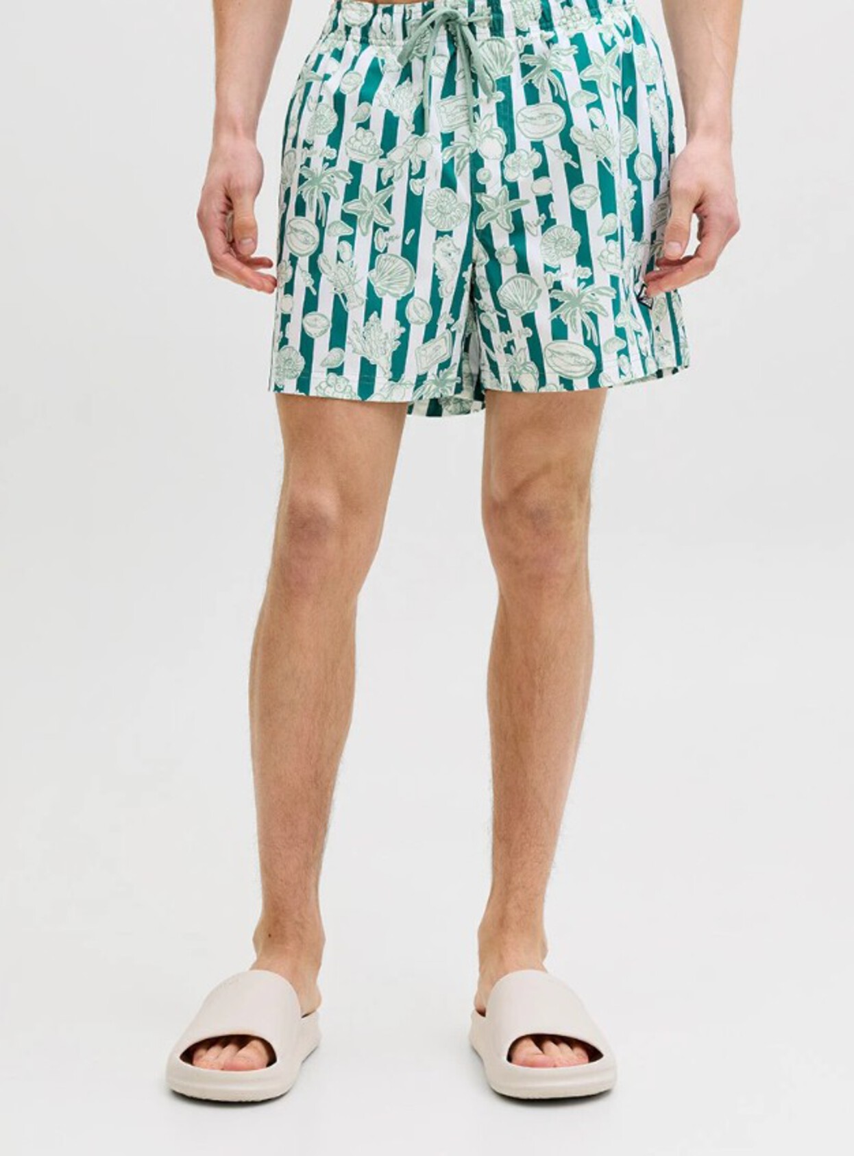Jack & Jones Maui Vibes Novelty Aop Erkek Yeşil Mayo
