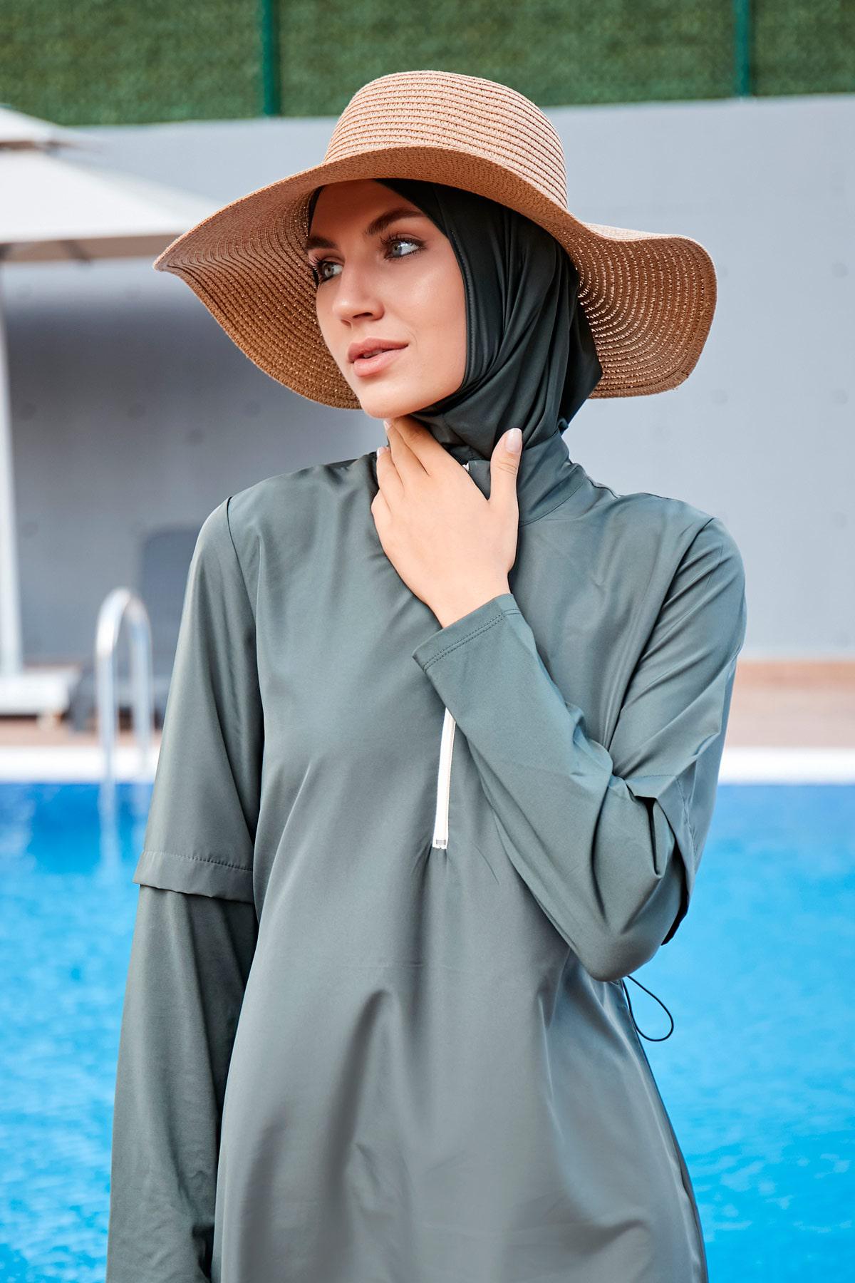 Marina Camel Geniş Hasır Şapka 14232 görsel 3