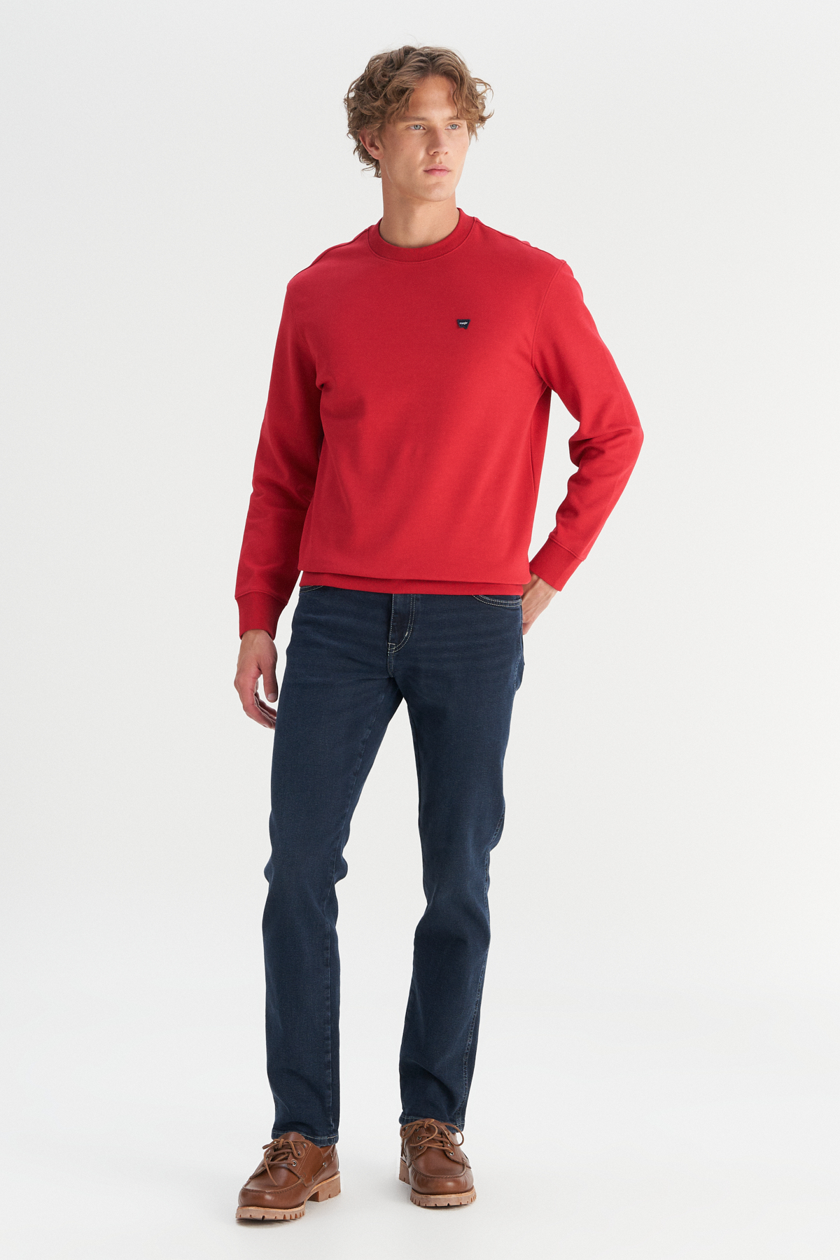 Wrangler Pamuklu Regular Fit Bisiklet Yaka Logo Detaylı Sweatshirt görsel 2