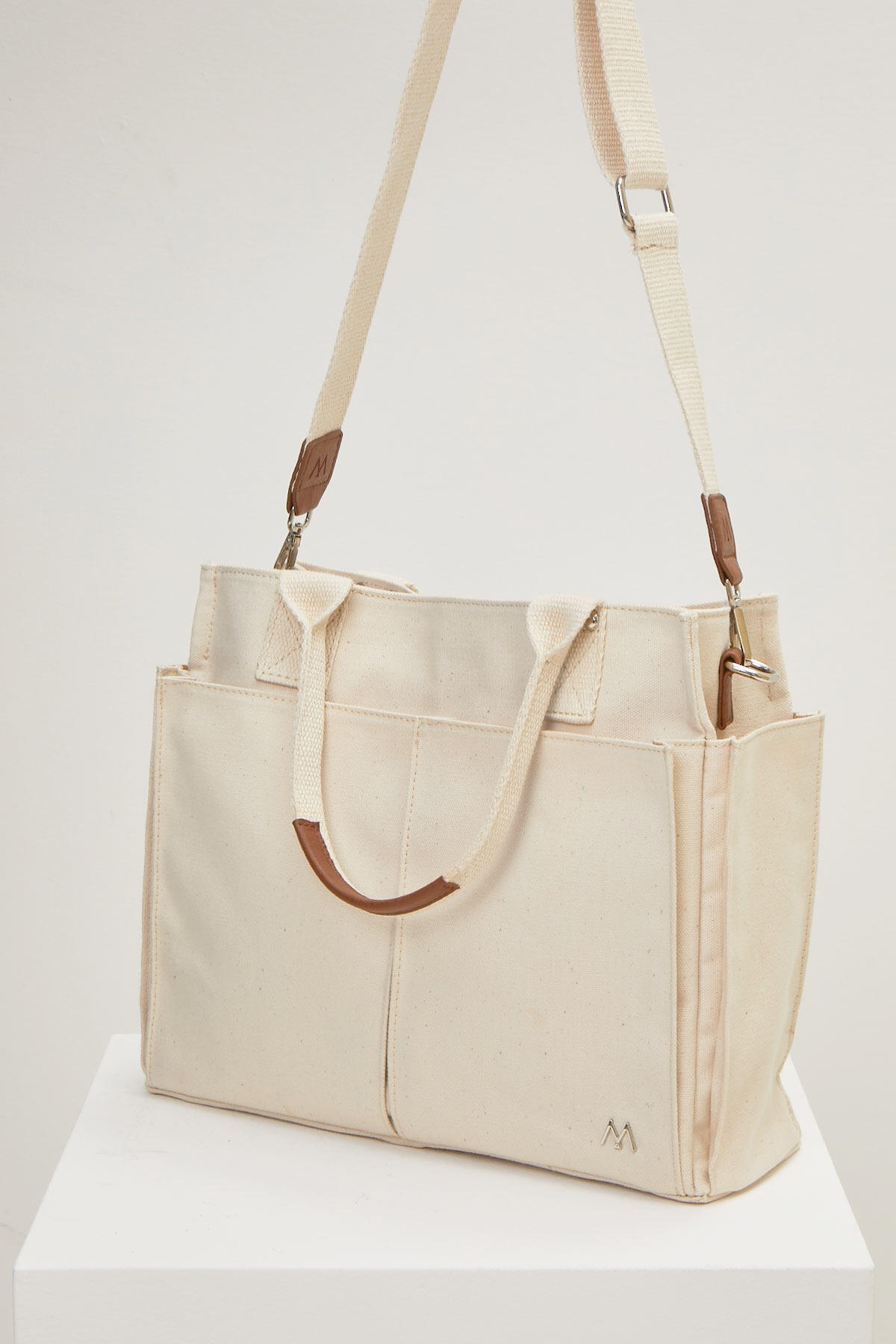 Manuka Kanvas Everyday Bag Off Whıte görsel 5