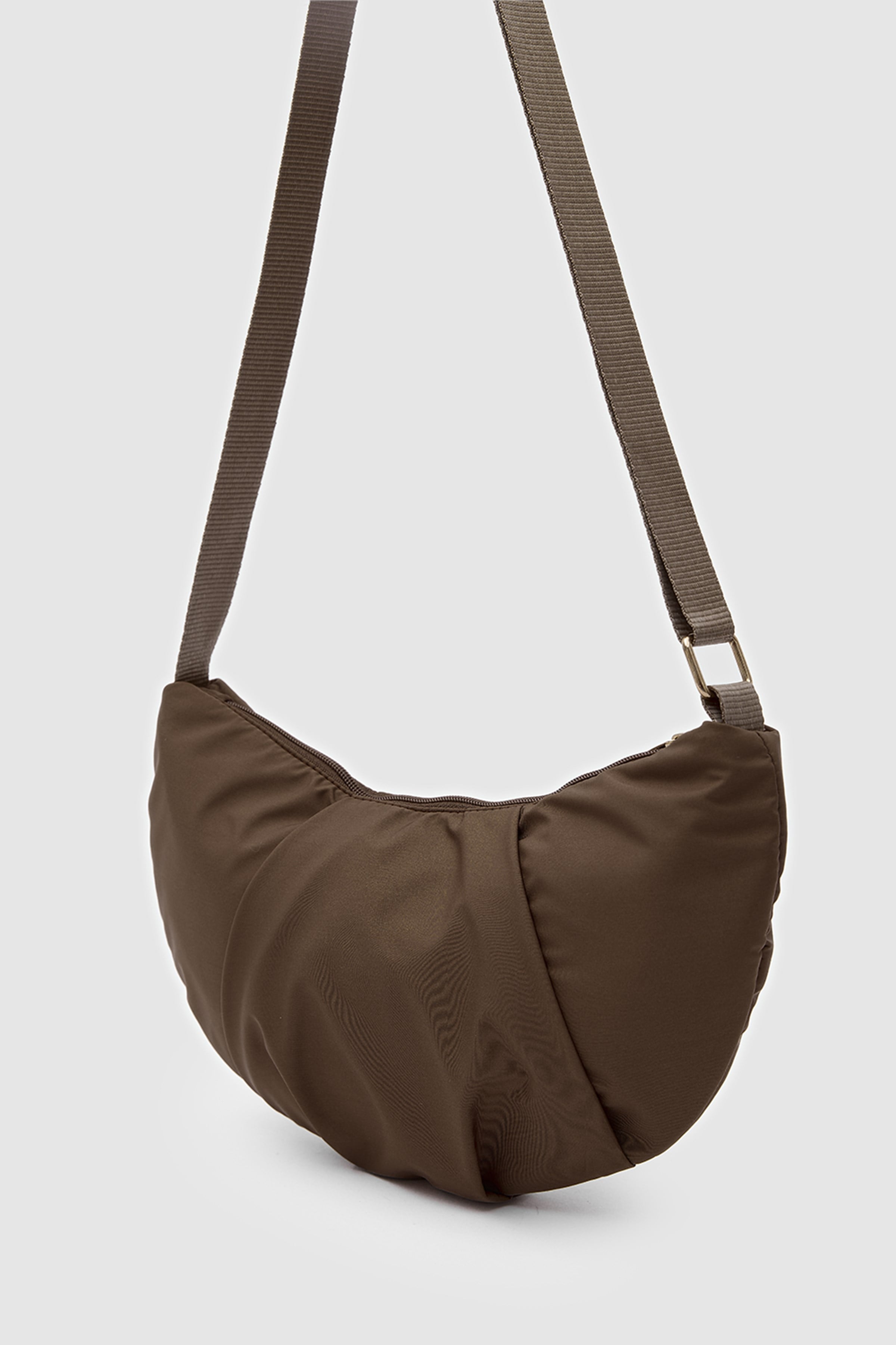 Shulebags Carpe Teknik Kumaş Spor Omuz Çantası Koyu Kahve görsel 5